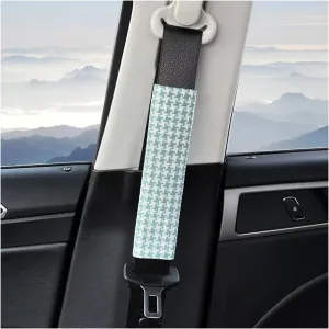 2PCS Car Seat Belt Cover, Cotton Linen Auto Seat Belt Shoulder Pads, Soft Comfortable Vehicle Seat Belt Shoulder Strap Cover Pads Accessories, Universal for Sedan, SUV, Trucks (Green)
