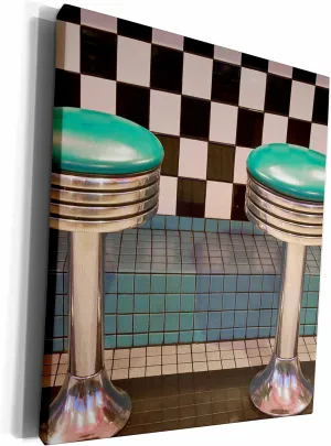 3dRose Museum Grade Canvas Wrap - New Mexico, Albuquerque, 66 Diner, Route 66 - US32 MDE0054 - Michael DeFreitas Route 66