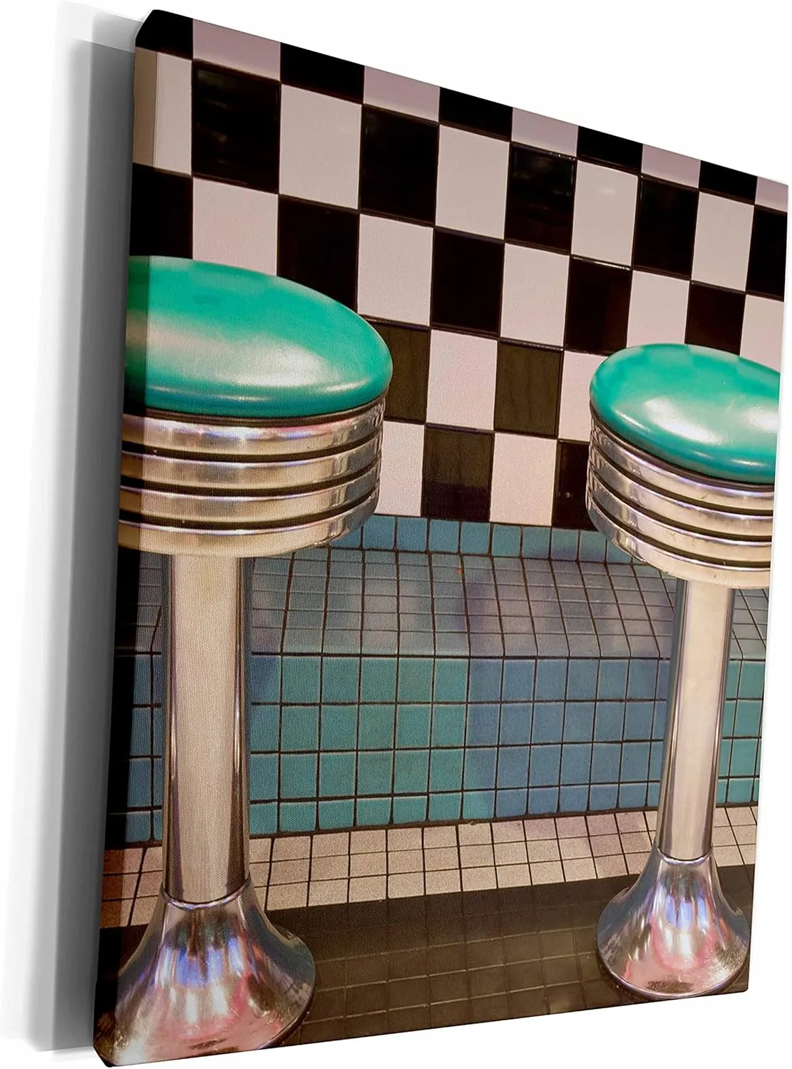 3dRose Museum Grade Canvas Wrap - New Mexico, Albuquerque, 66 Diner, Route 66 - US32 MDE0054 - Michael DeFreitas Route 66