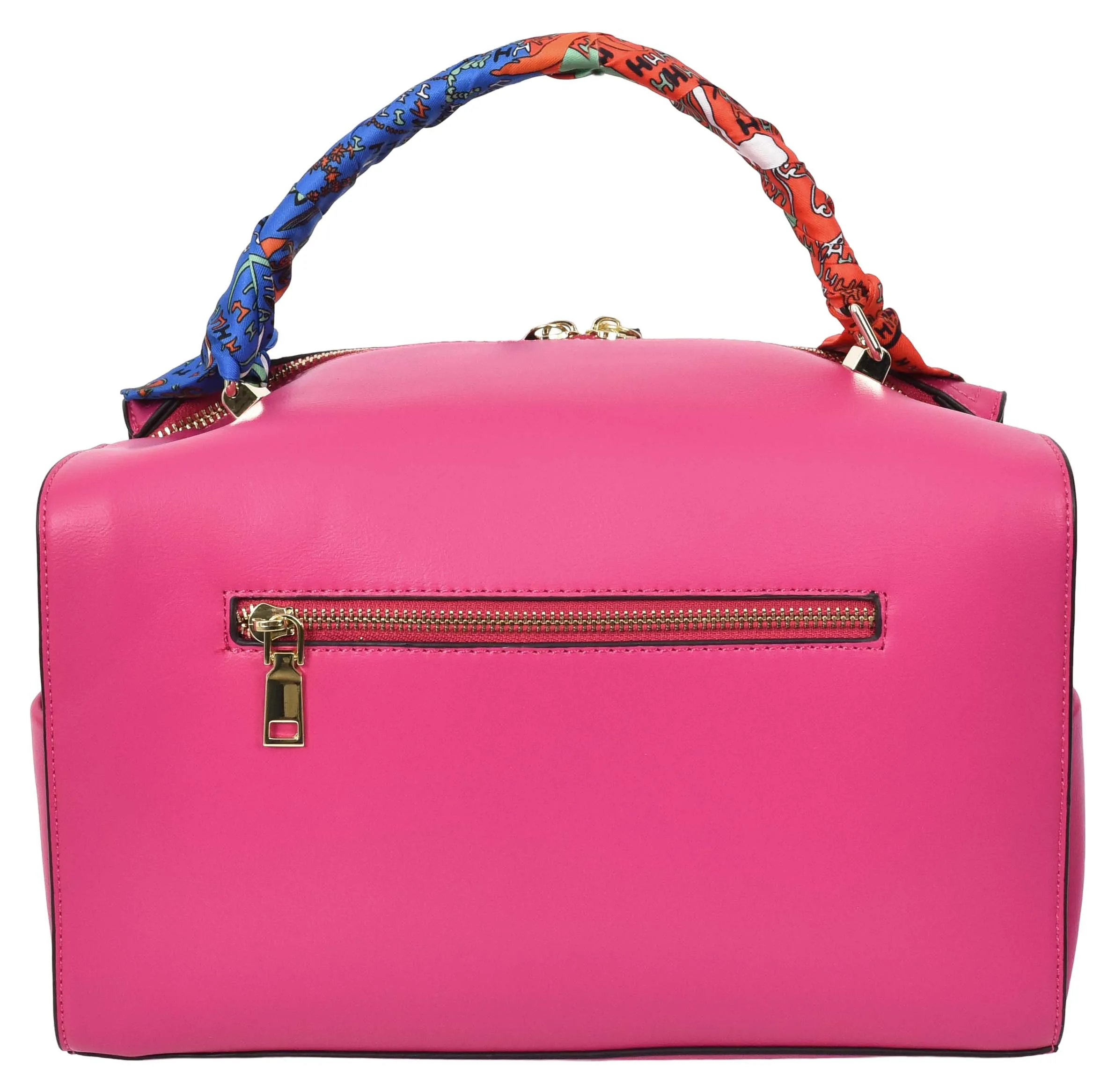 Aaliyah Women's  Faux Leather Barrel-Shaped Shoulder Handbag Pink