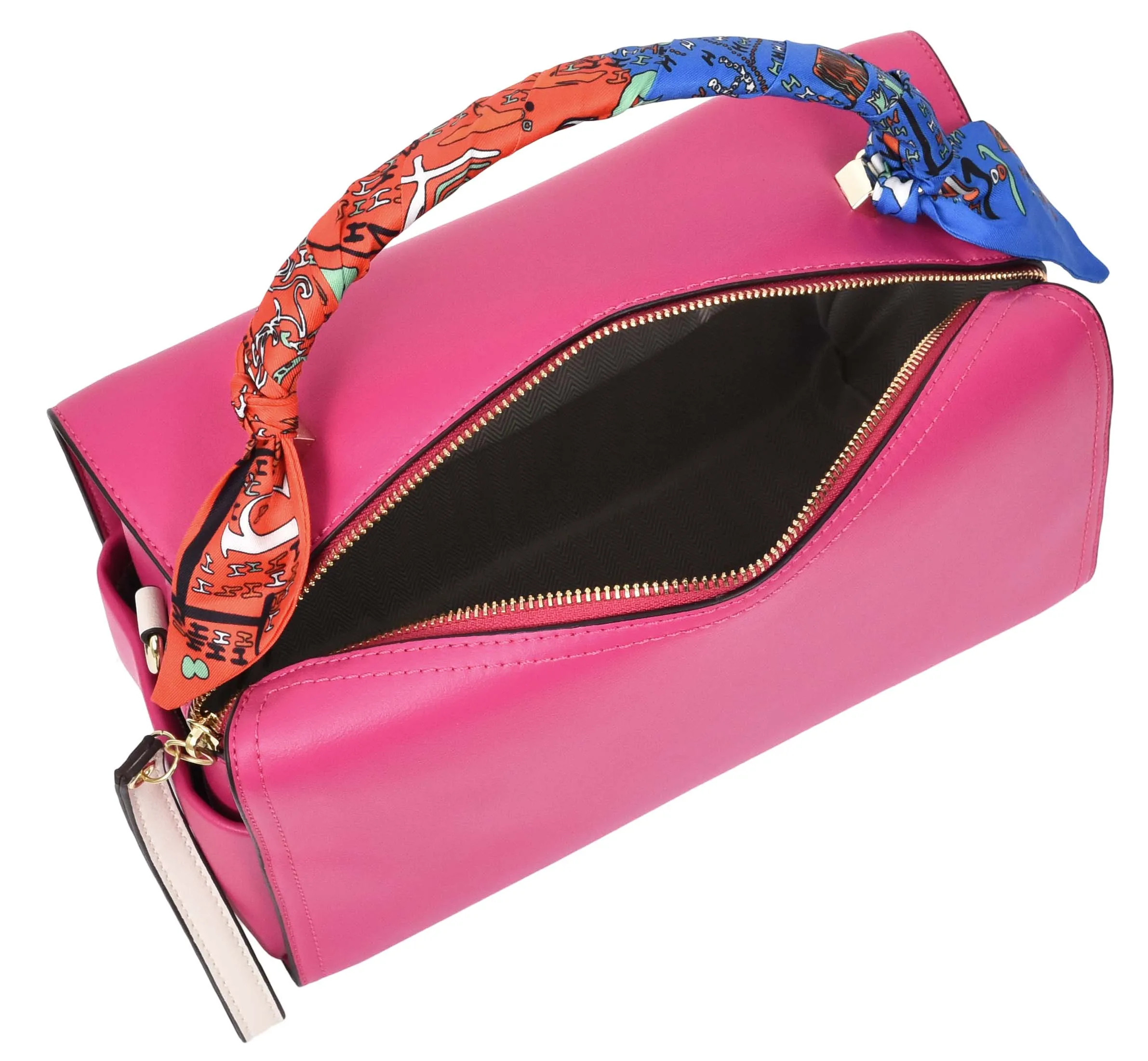 Aaliyah Women's  Faux Leather Barrel-Shaped Shoulder Handbag Pink