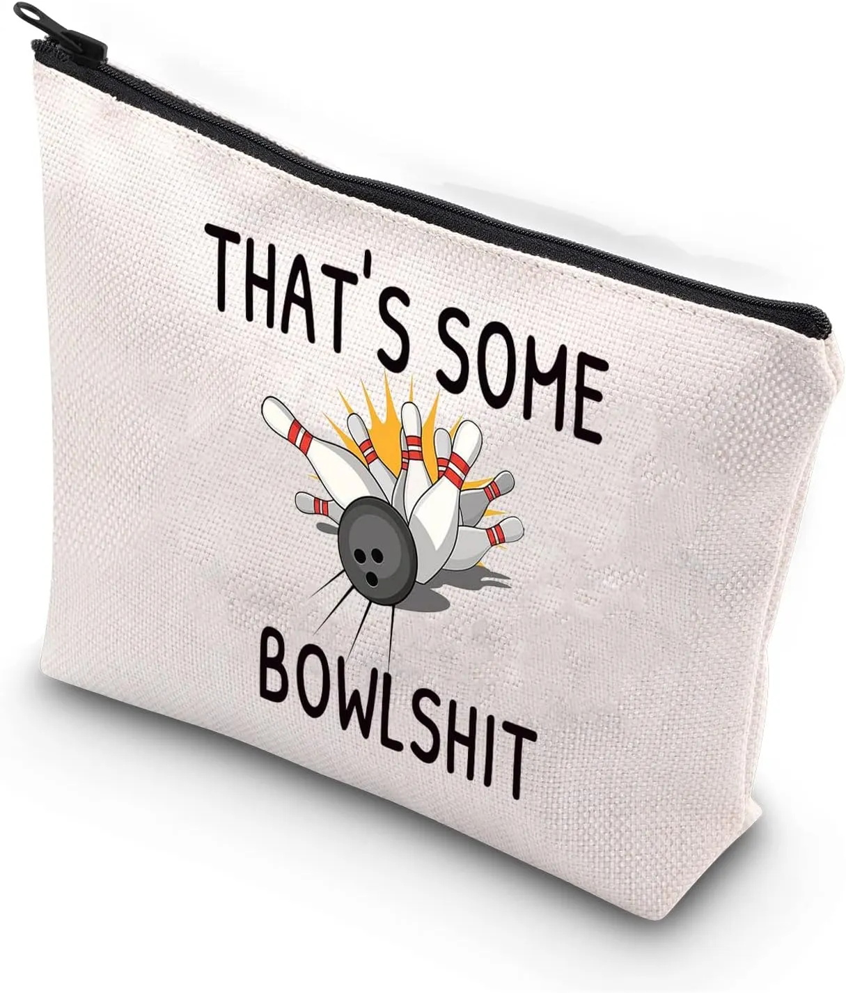 BDPWSS Bowling Ball Gifts Bowling Lover Gifts Bowling Makeup Bag That's Some Bowlshit Bowler Makeup Bag For Bowling Team Bowling Coach (Some bowl)