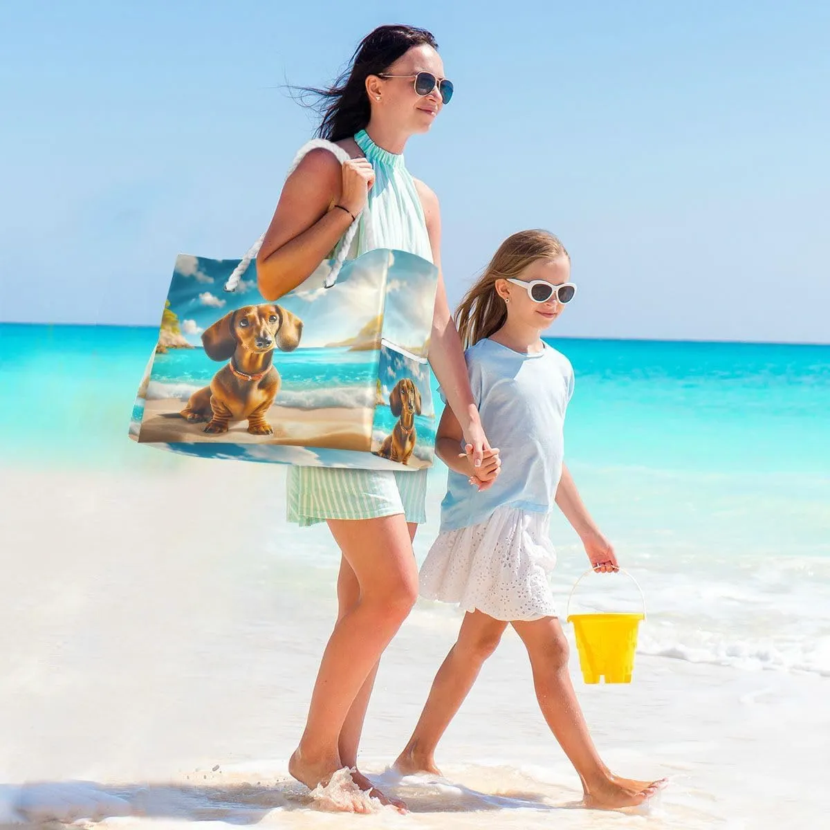 Beach Tote Bags for Women, Starfish Beach Large Beach Shoulder Bag Pool Bags Purse