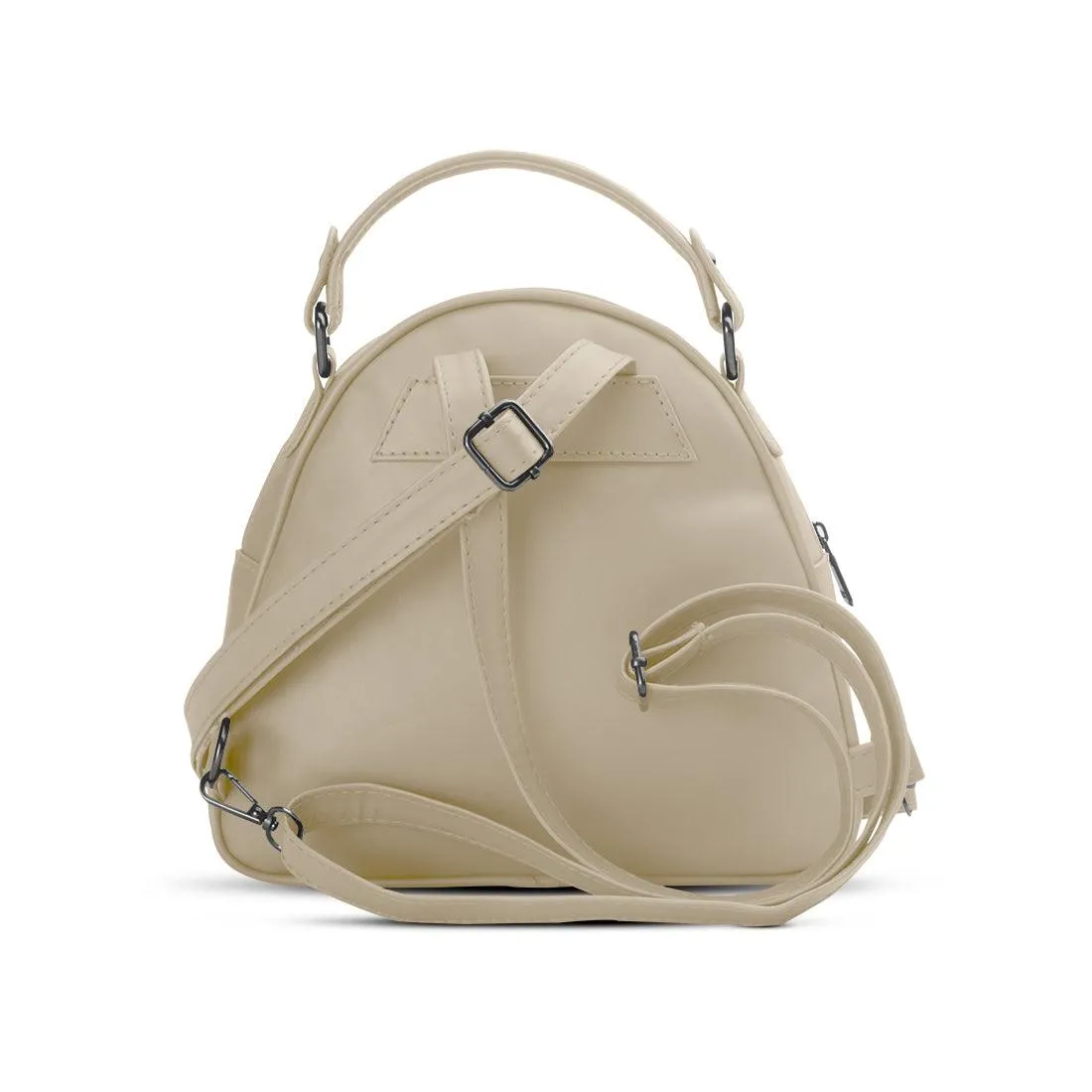 Beige Mini Voyage Backpack Leafscape