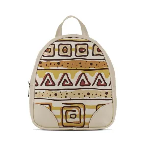 Beige O Mini Backpacks African