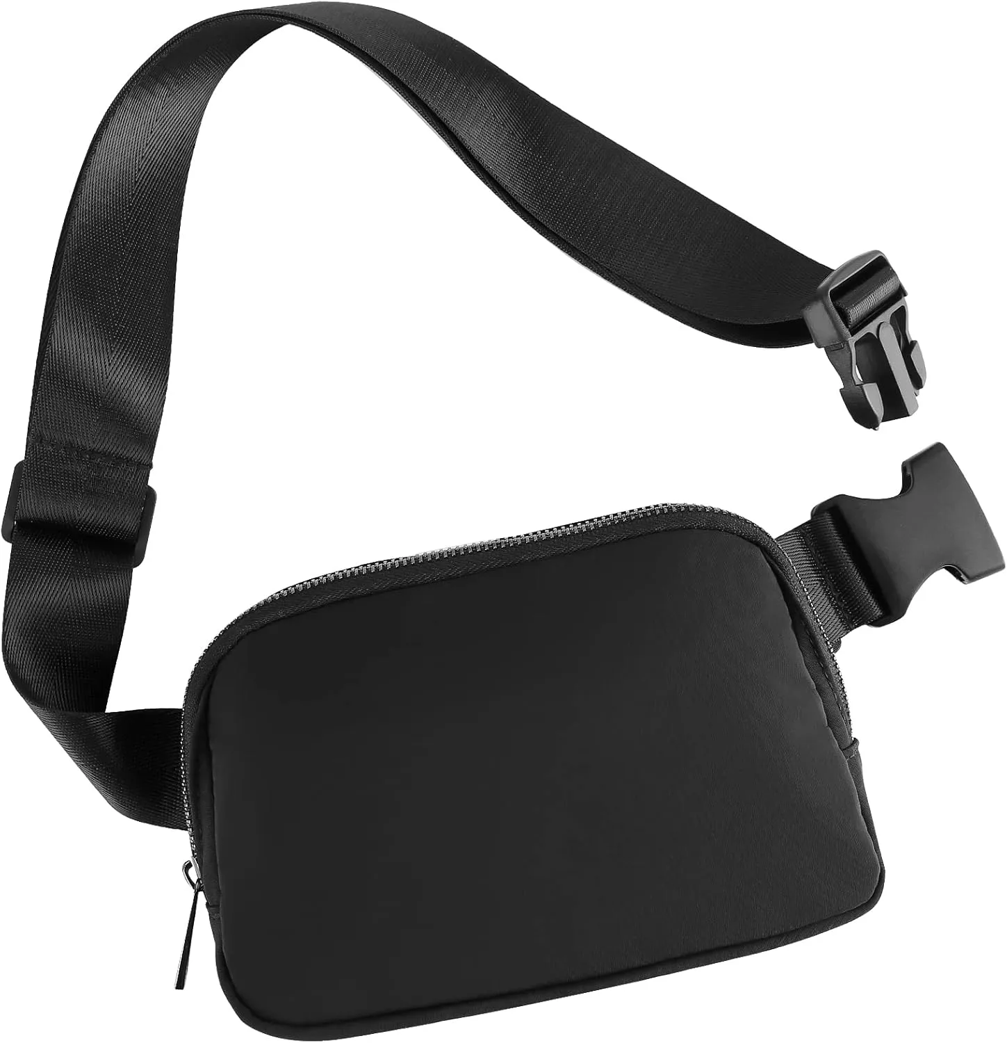 Belt Bag for Women and Men Fanny Pack Waist Bags with Adjustable Strap for Workout Running Travelling Hiking (Black)