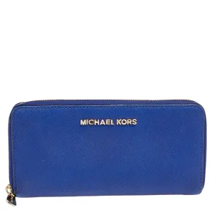Blue Leather Bedford Continental Wallet