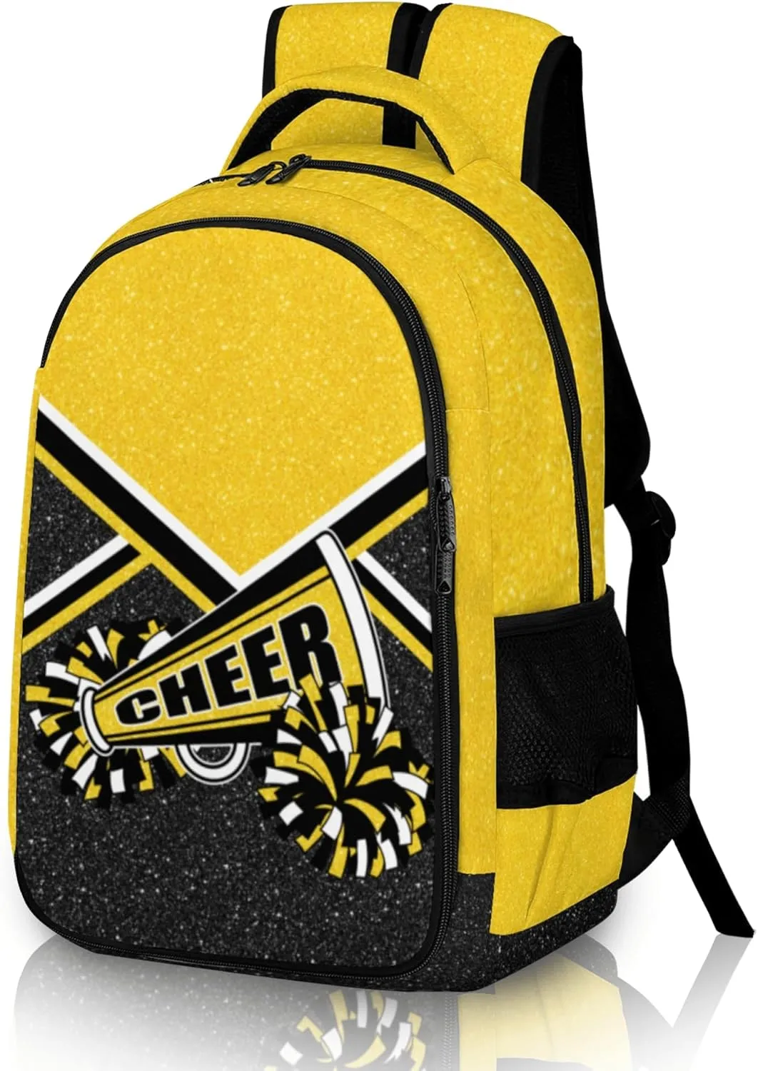 Cheer Backpack for Cheerleader, Cheerleading Backpack Gifts for Teams, Cheerleading Backpack for Women (Gold)