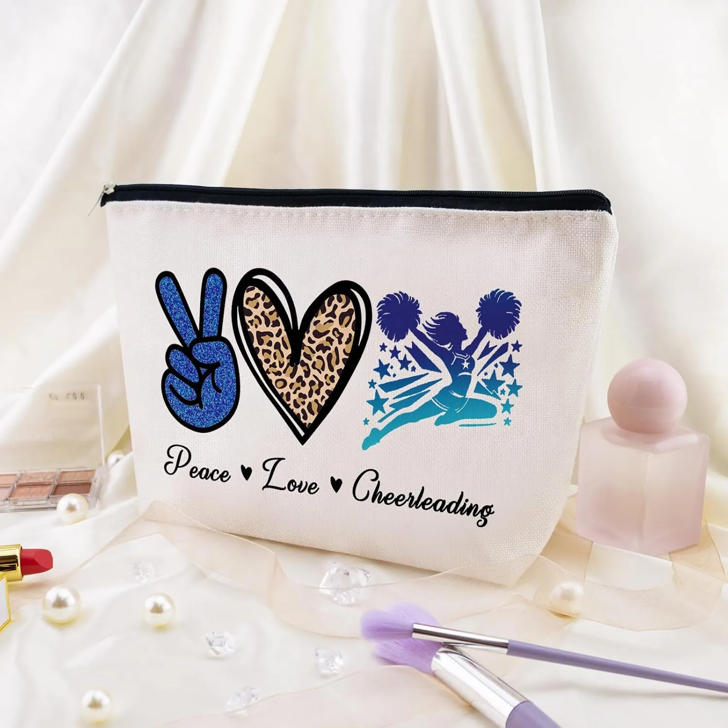 Cheerleader Gifts for Women Cheerleading Gifts for Cheer Coach Cheer Gift for Cheerleaders Cheerleading Bag Bulk Cheerleader Bag Stuff Cheerleaders Accessories Travel Toiletry Bags