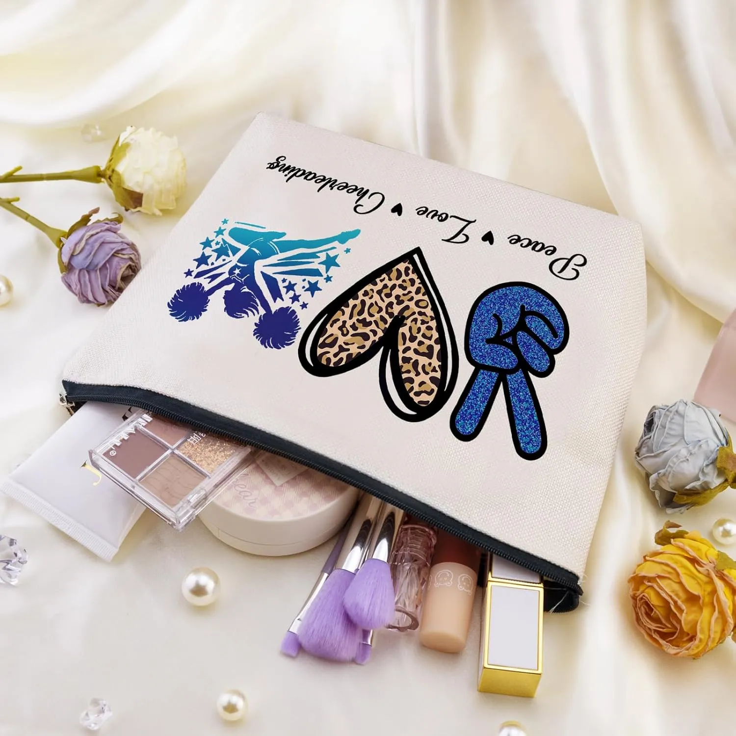 Cheerleader Gifts for Women Cheerleading Gifts for Cheer Coach Cheer Gift for Cheerleaders Cheerleading Bag Bulk Cheerleader Bag Stuff Cheerleaders Accessories Travel Toiletry Bags
