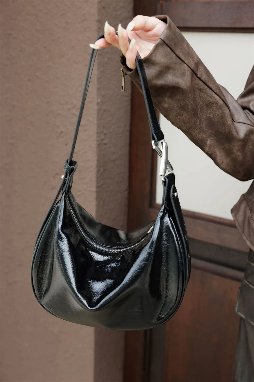 Chic Half Moon Shoulder Purse