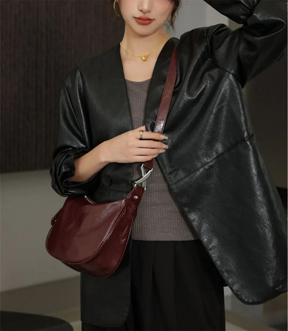 Chic Half Moon Shoulder Purse