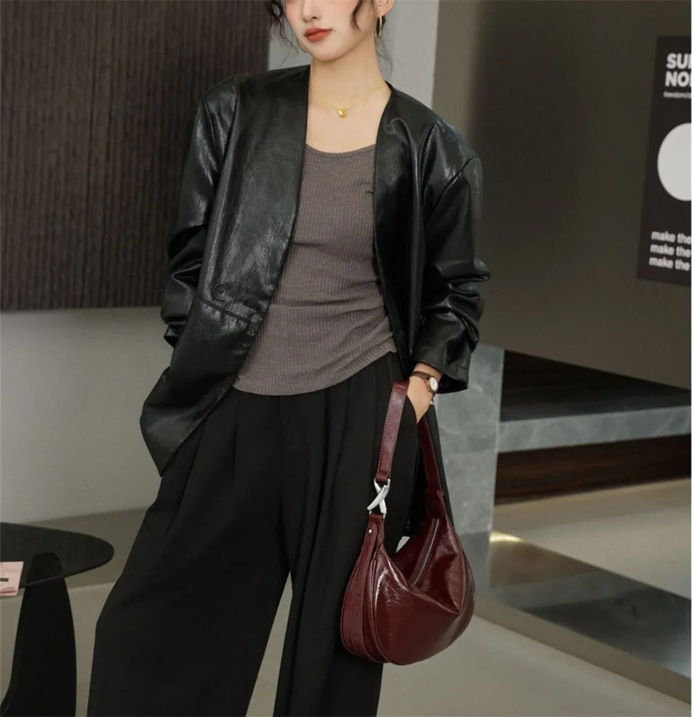 Chic Half Moon Shoulder Purse