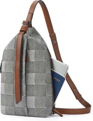 CLUCI Crossbody Bags for Women, Denim Sling Bags for Women, Cross Body Bag for Woman,Leather Cross Body Bag Daypack