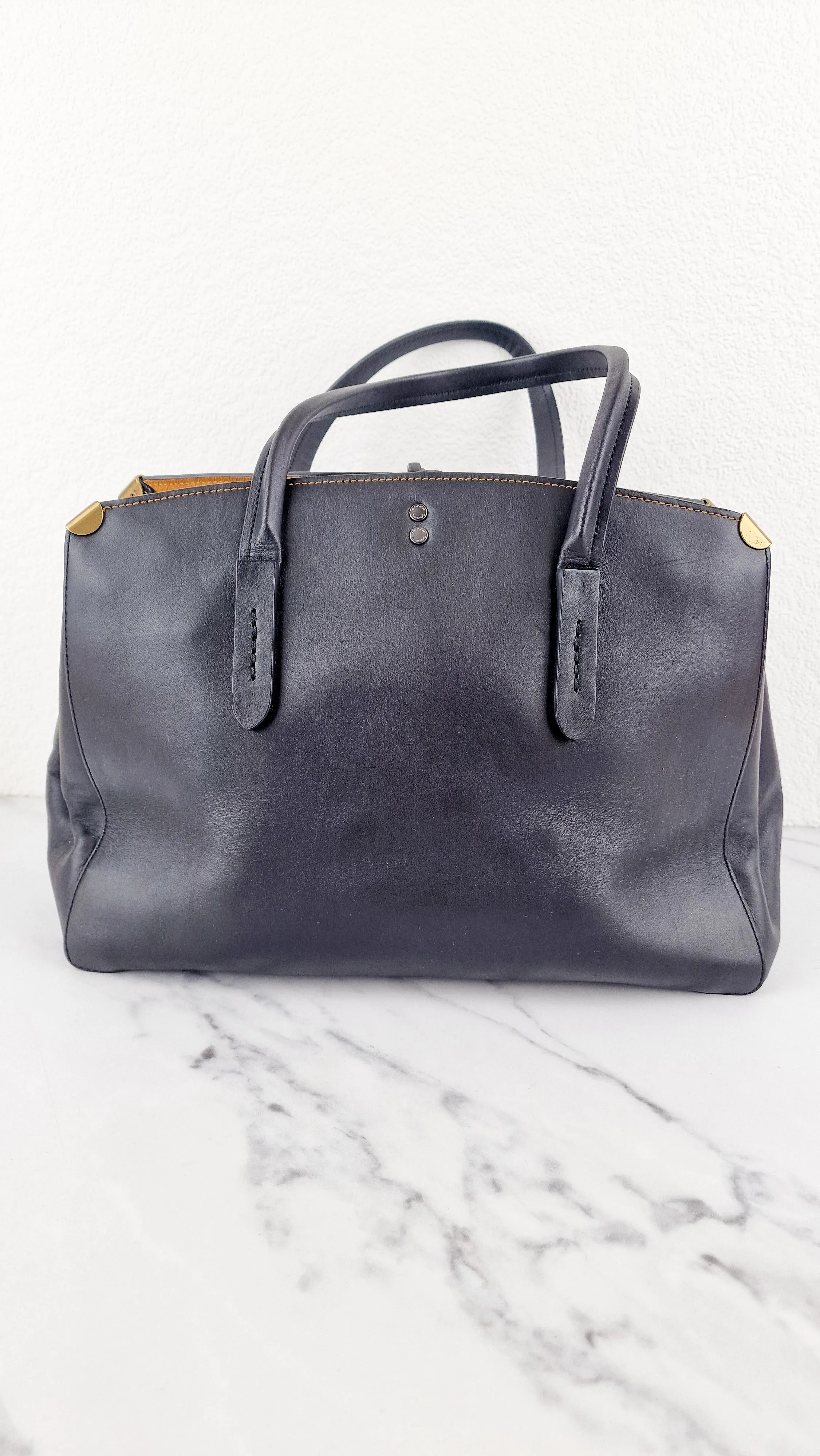 Coach 1941 Cooper Carryall in Black Smooth Leather - Handbag Shoulder Bag - Coach 22821