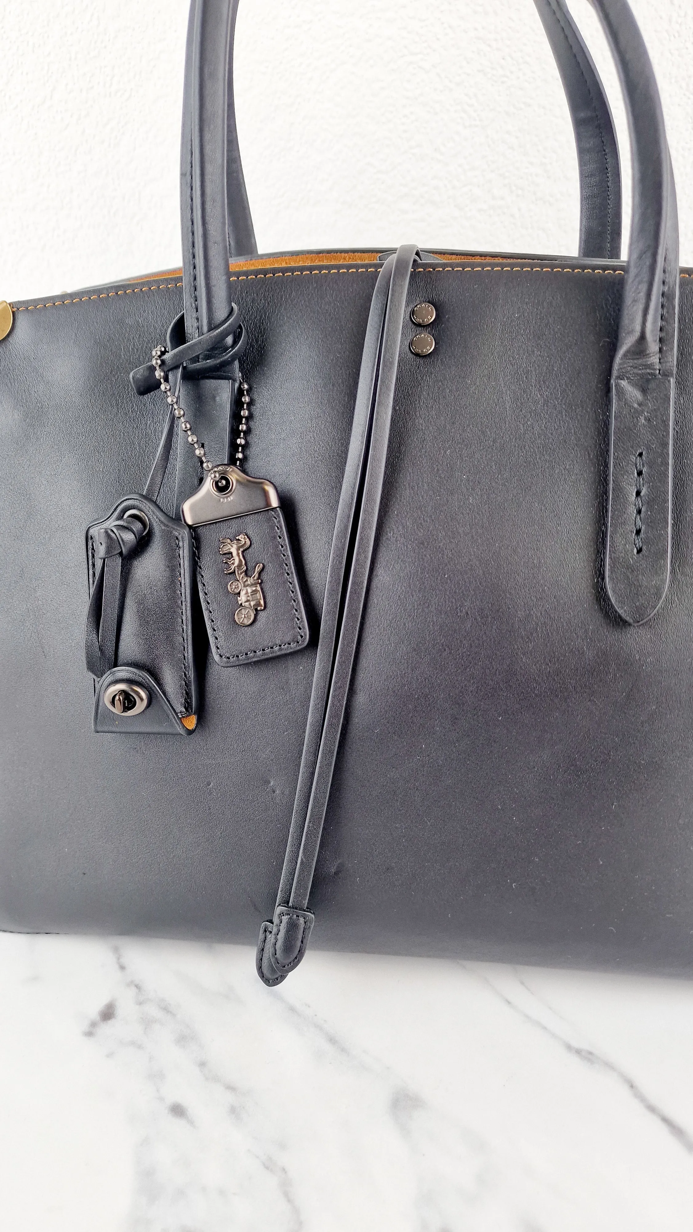 Coach 1941 Cooper Carryall in Black Smooth Leather - Handbag Shoulder Bag - Coach 22821