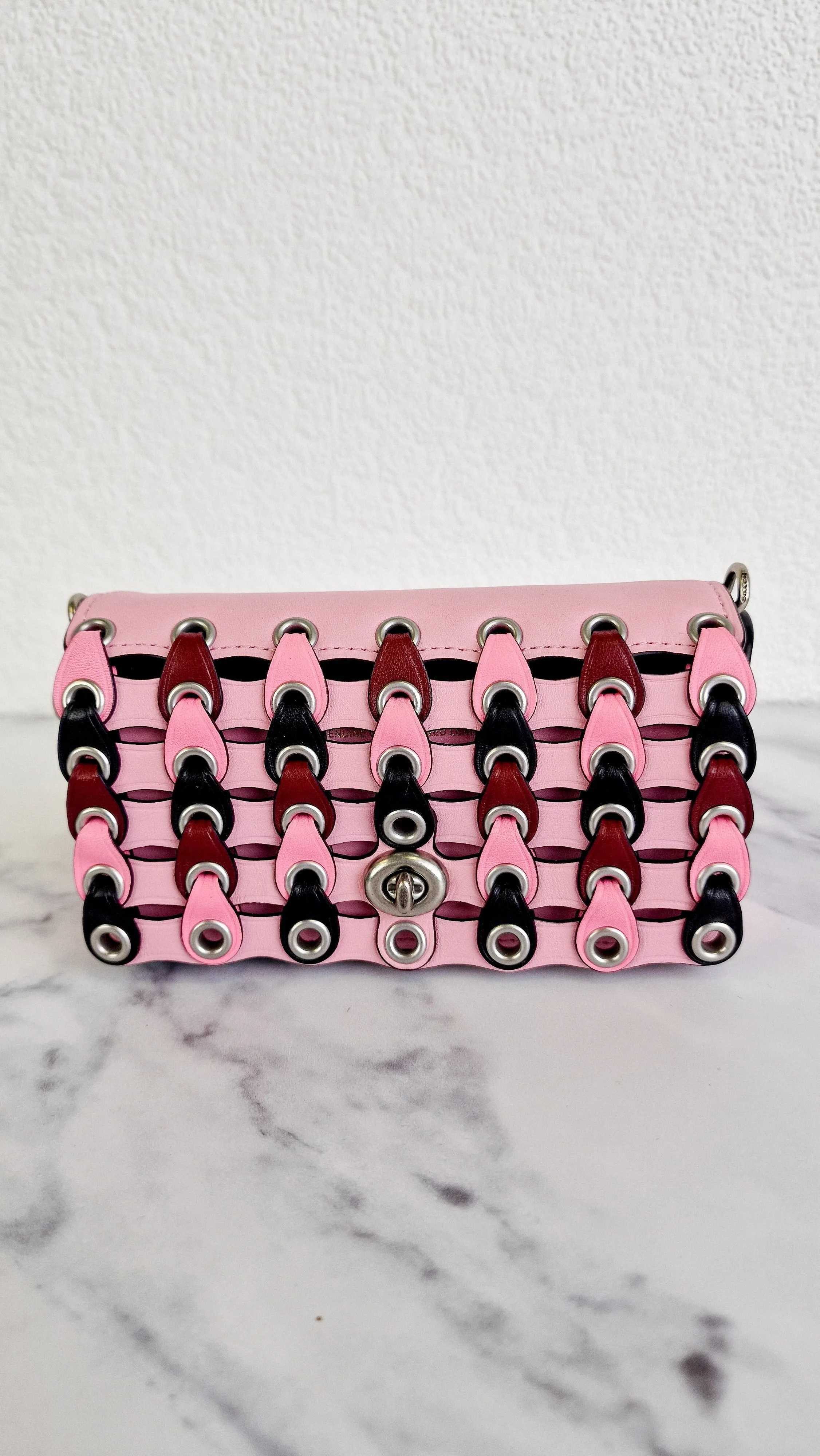 Coach 1941 Dinkier with Links in Petal Pink Smooth Leather - Crossbody Mini Bag - Coach 86832