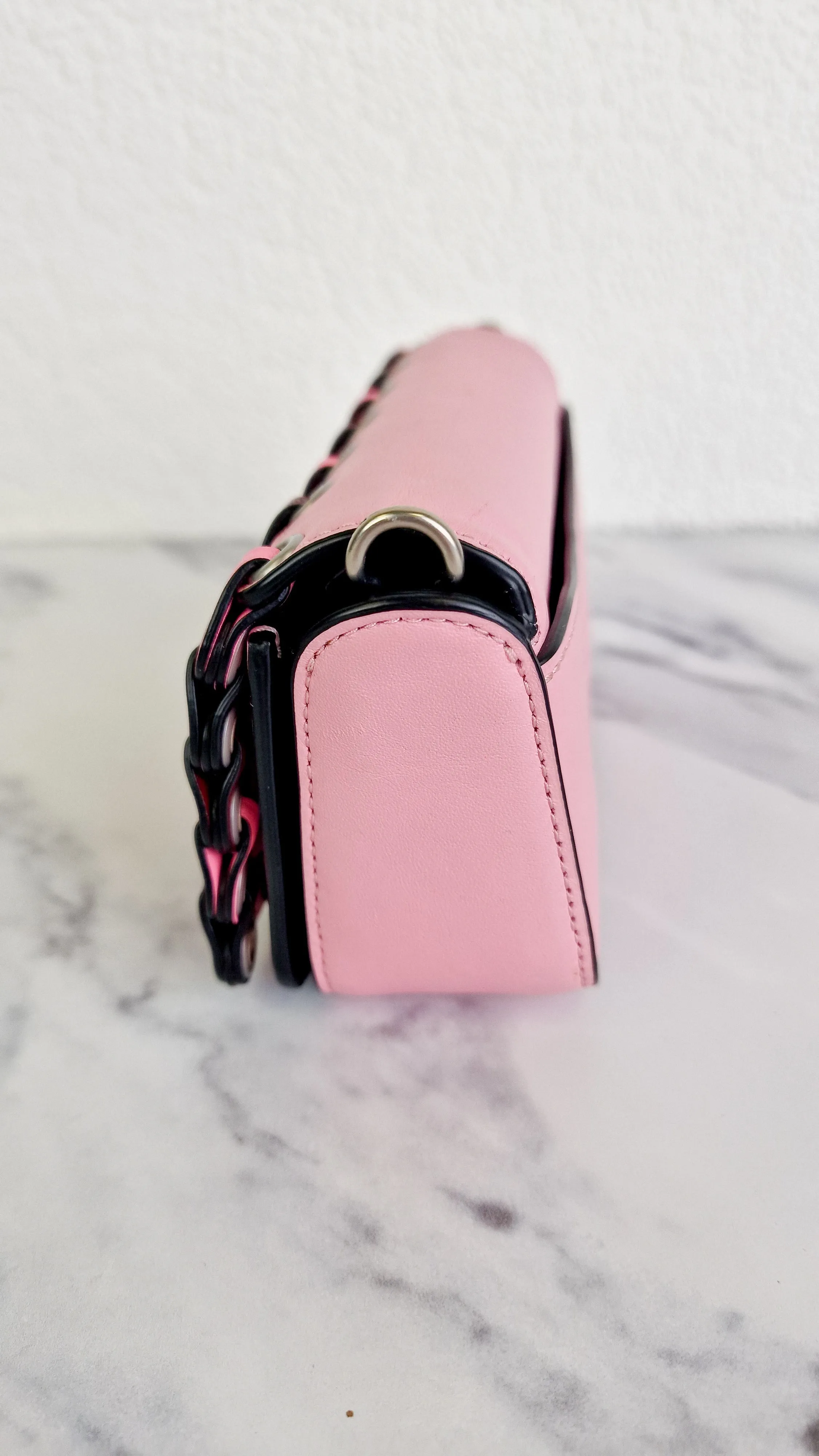 Coach 1941 Dinkier with Links in Petal Pink Smooth Leather - Crossbody Mini Bag - Coach 86832