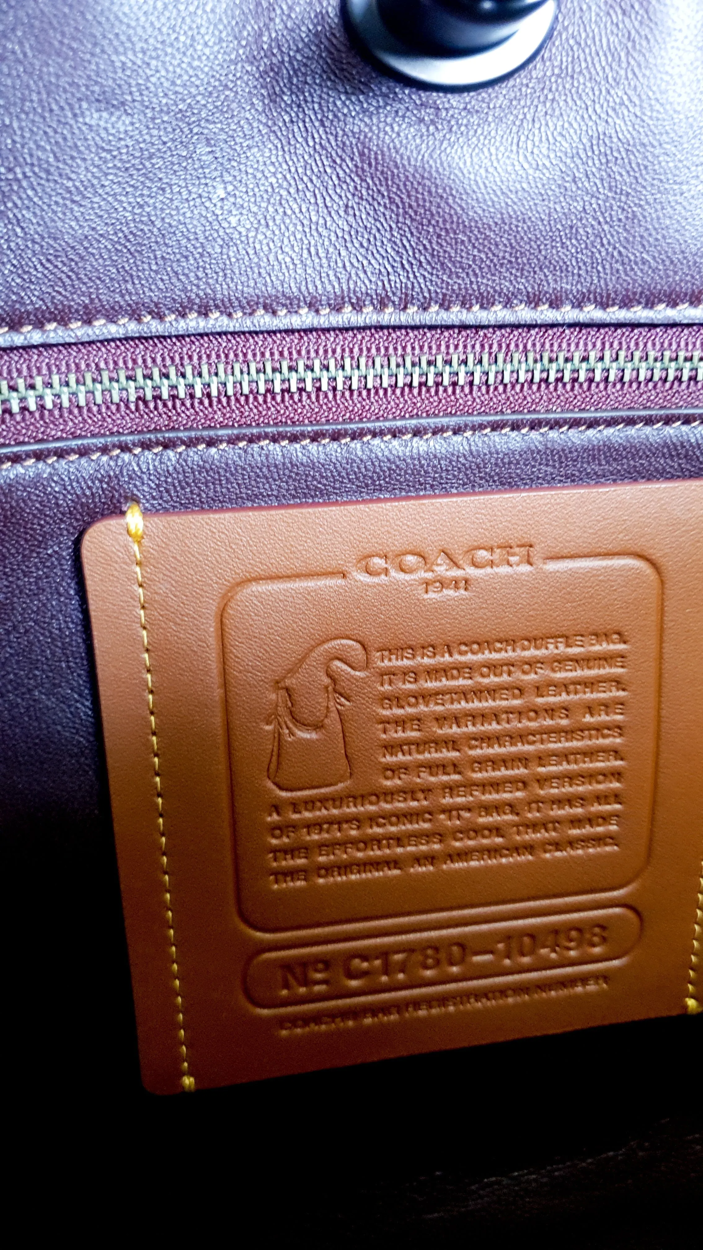 Coach 1941 Duffle Bag in Beechwood Smooth Leather with Link Detail - Crossbody Bucket bag - Coach 10498
