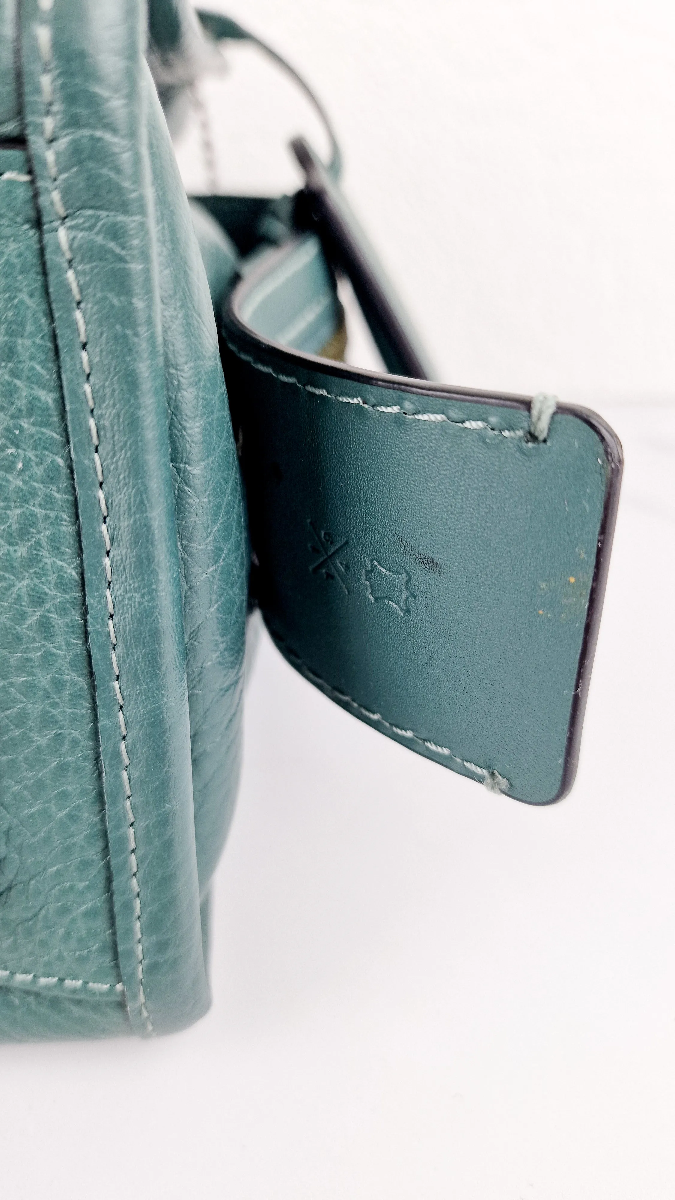 Coach 1941 Rogue 25 in Dark Turquoise With Prairie Rivets Pebble Leather Satchel - Coach 21590