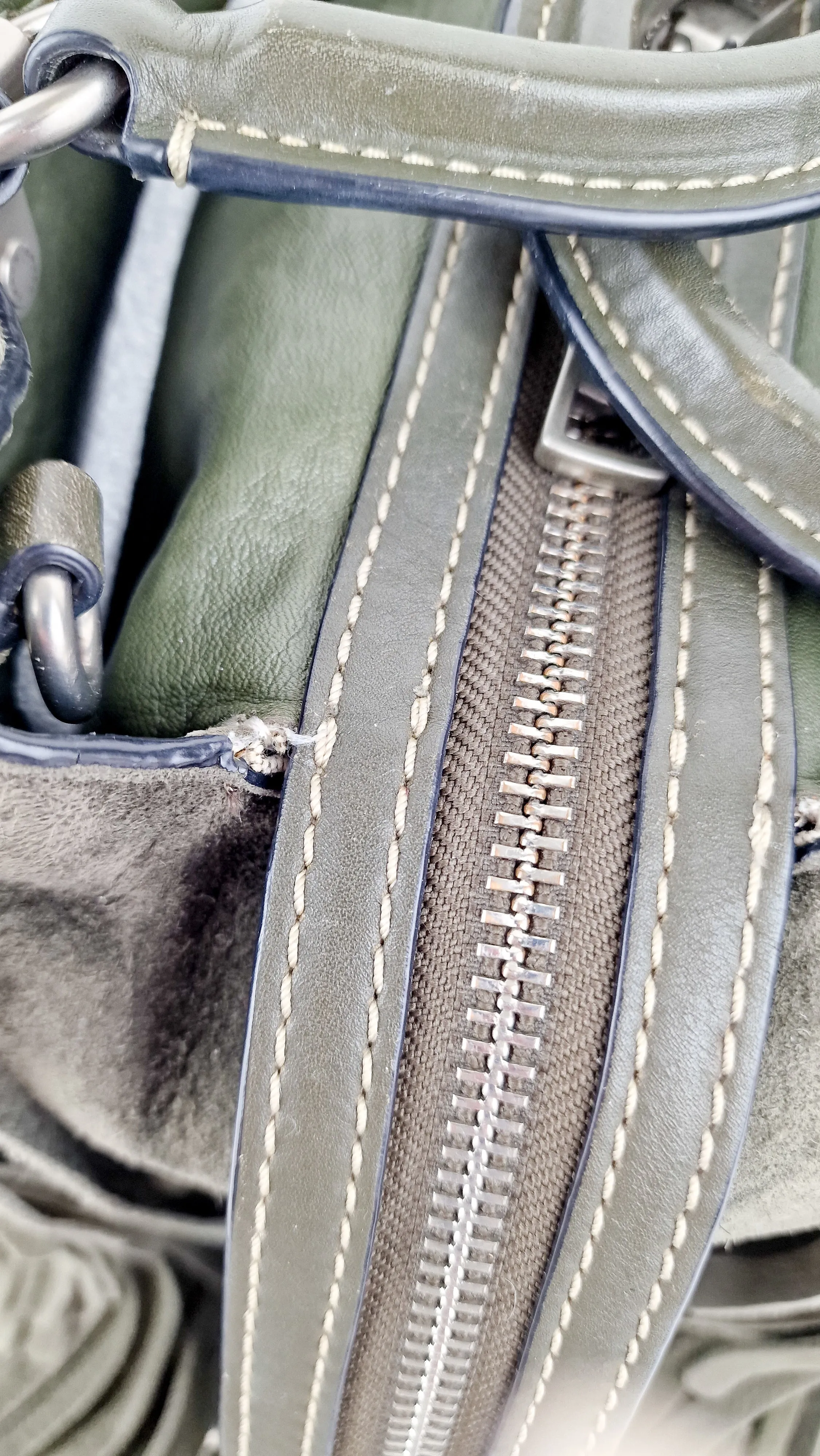 Coach 1941 Rogue 31 Fern Green Suede Fringe Handbag Shoulder Bag Satchel - Coach 86824