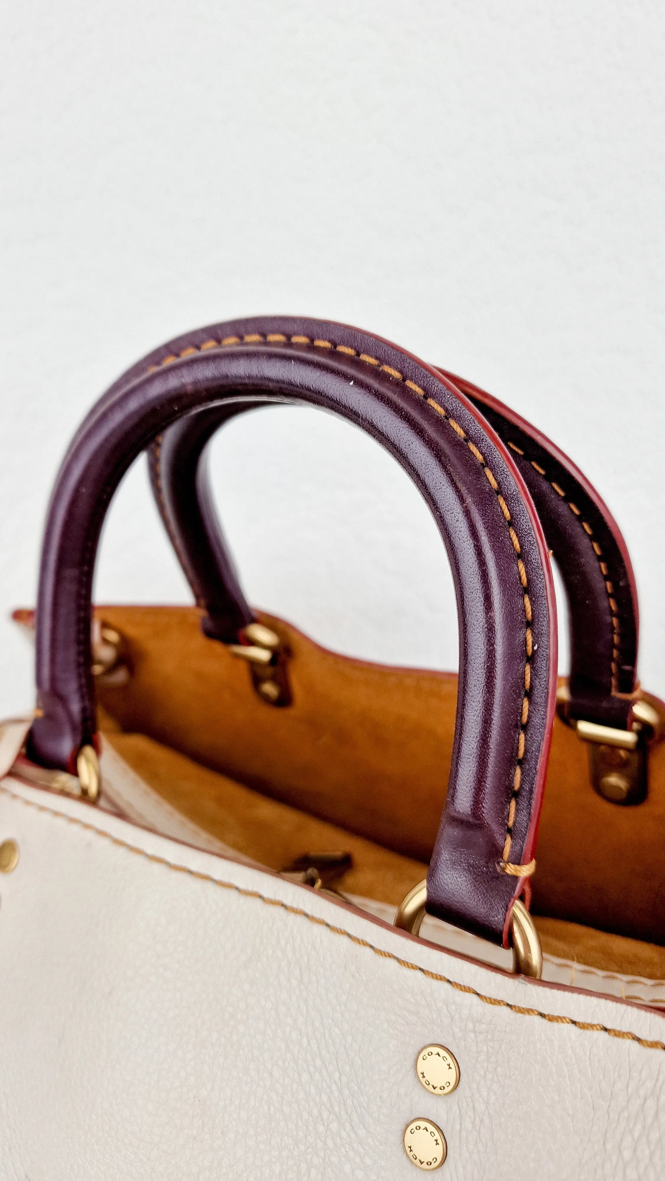 Coach 1941 Rogue 31 in Chalk Pebble Leather - Satchel Handbag - Coach 38124