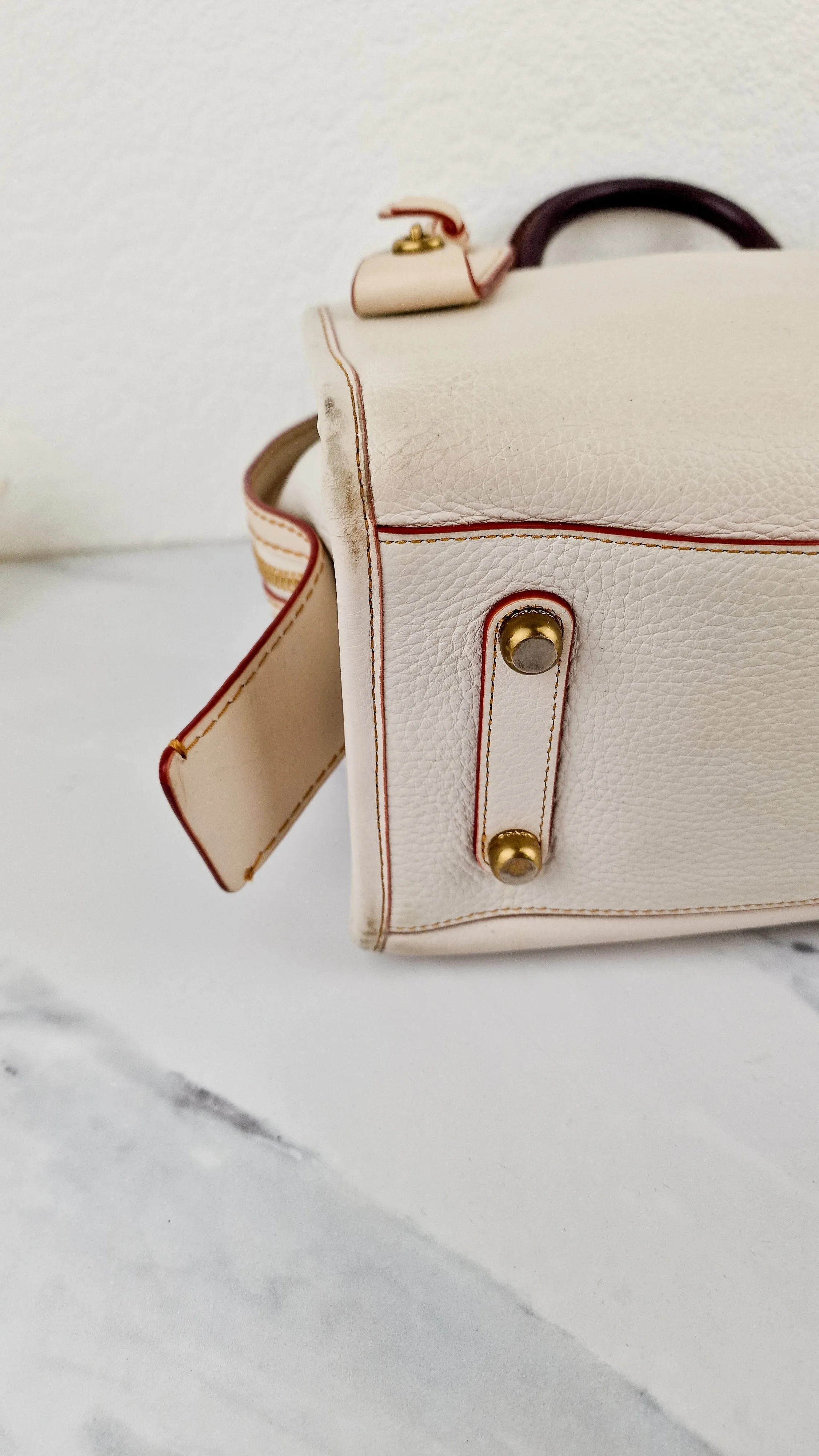 Coach 1941 Rogue 31 in Chalk Pebble Leather - Satchel Handbag - Coach 38124