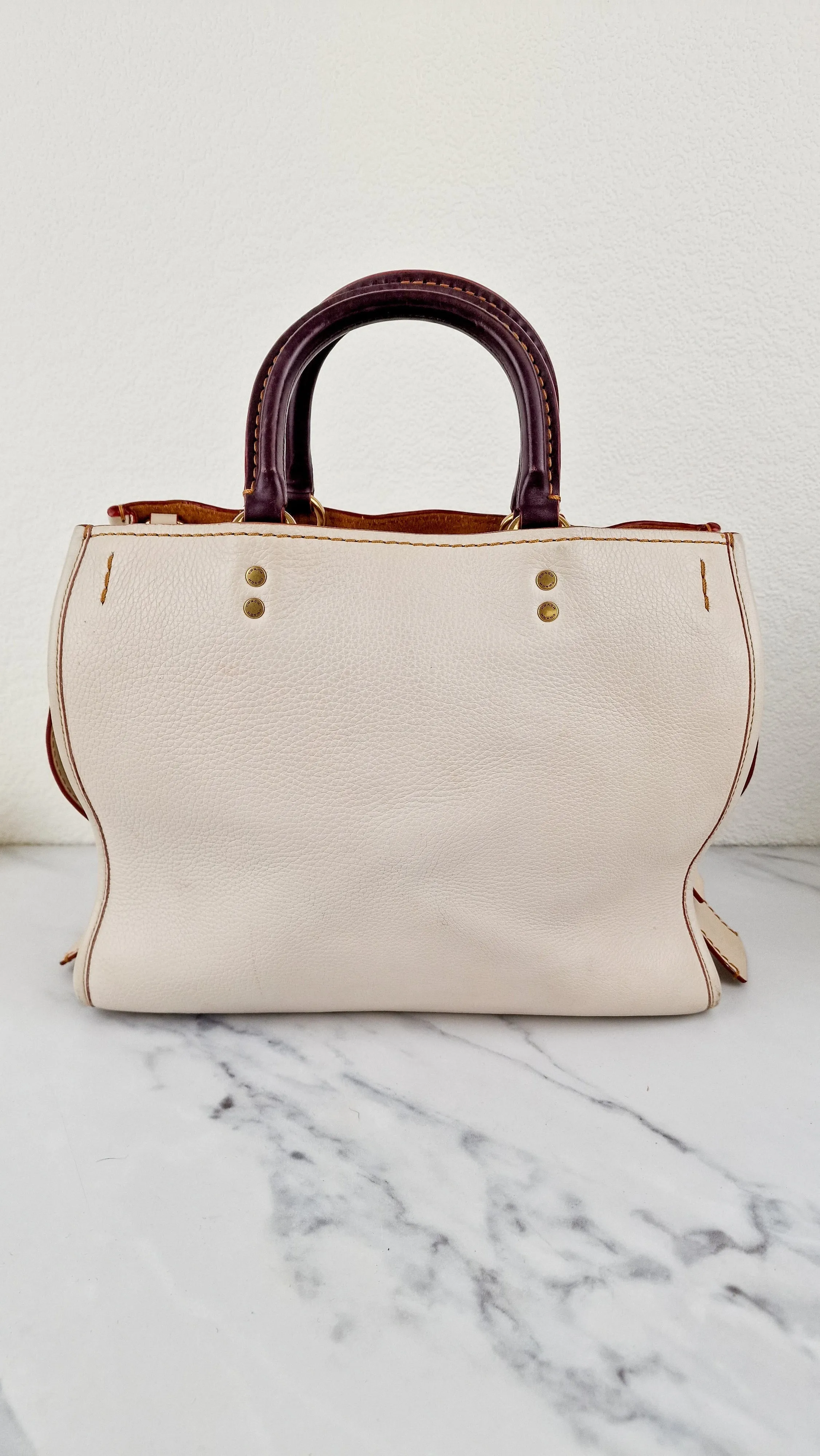 Coach 1941 Rogue 31 in Chalk Pebble Leather - Satchel Handbag - Coach 38124