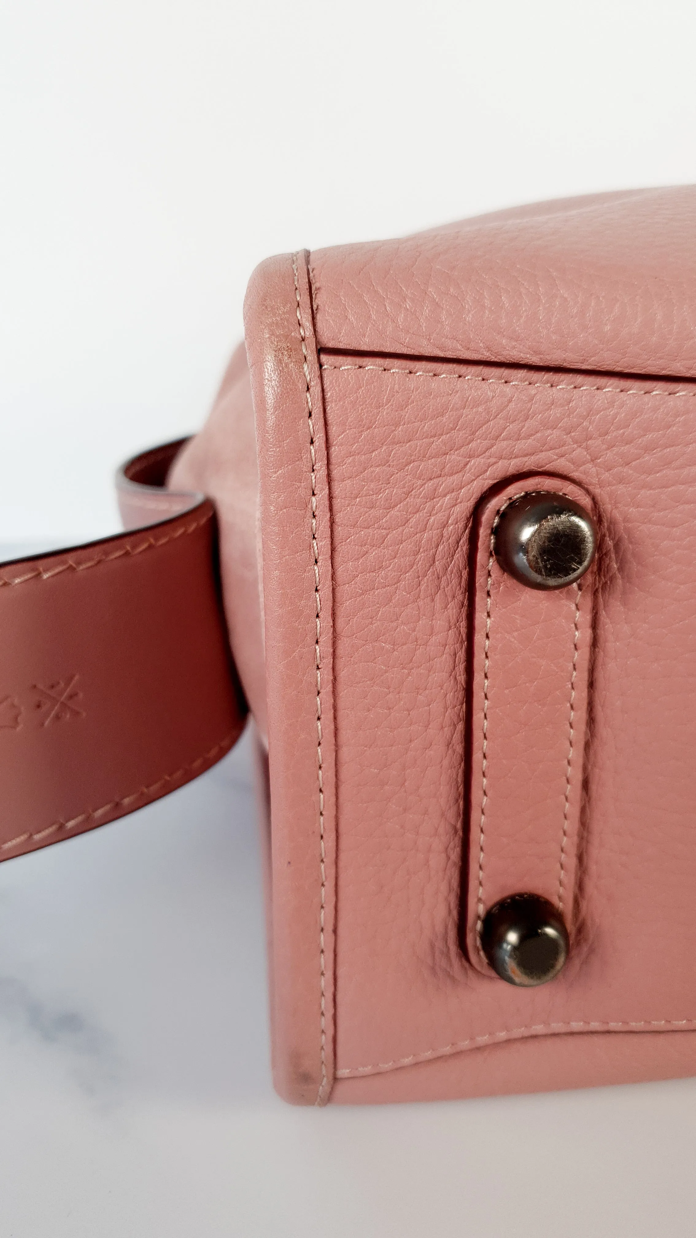 Coach 1941 Rogue 31 in Dusty Rose Pink Mixed Leather with Burgundy Suede - Satchel Handbag