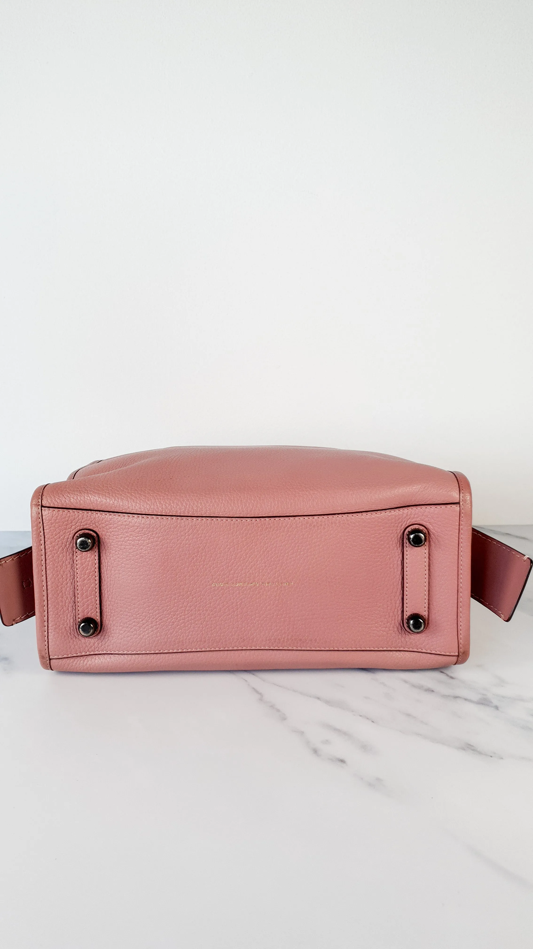 Coach 1941 Rogue 31 in Dusty Rose Pink Mixed Leather with Burgundy Suede - Satchel Handbag
