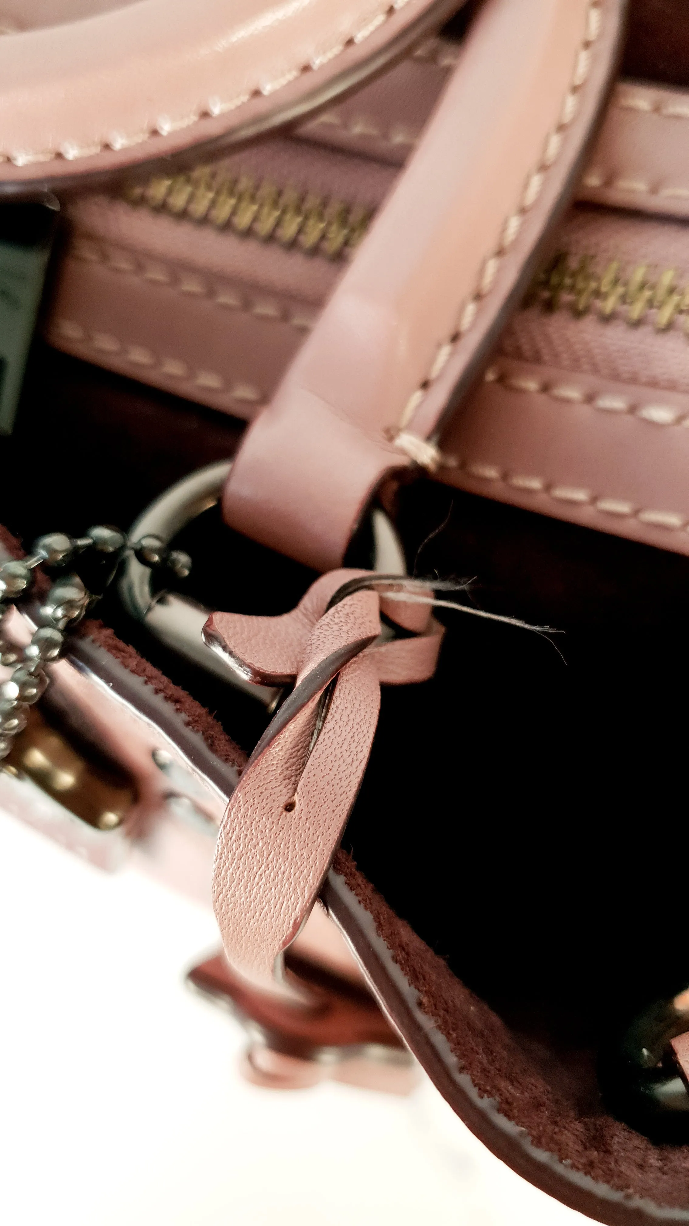 Coach 1941 Rogue 31 in Dusty Rose Pink Mixed Leather with Burgundy Suede - Satchel Handbag