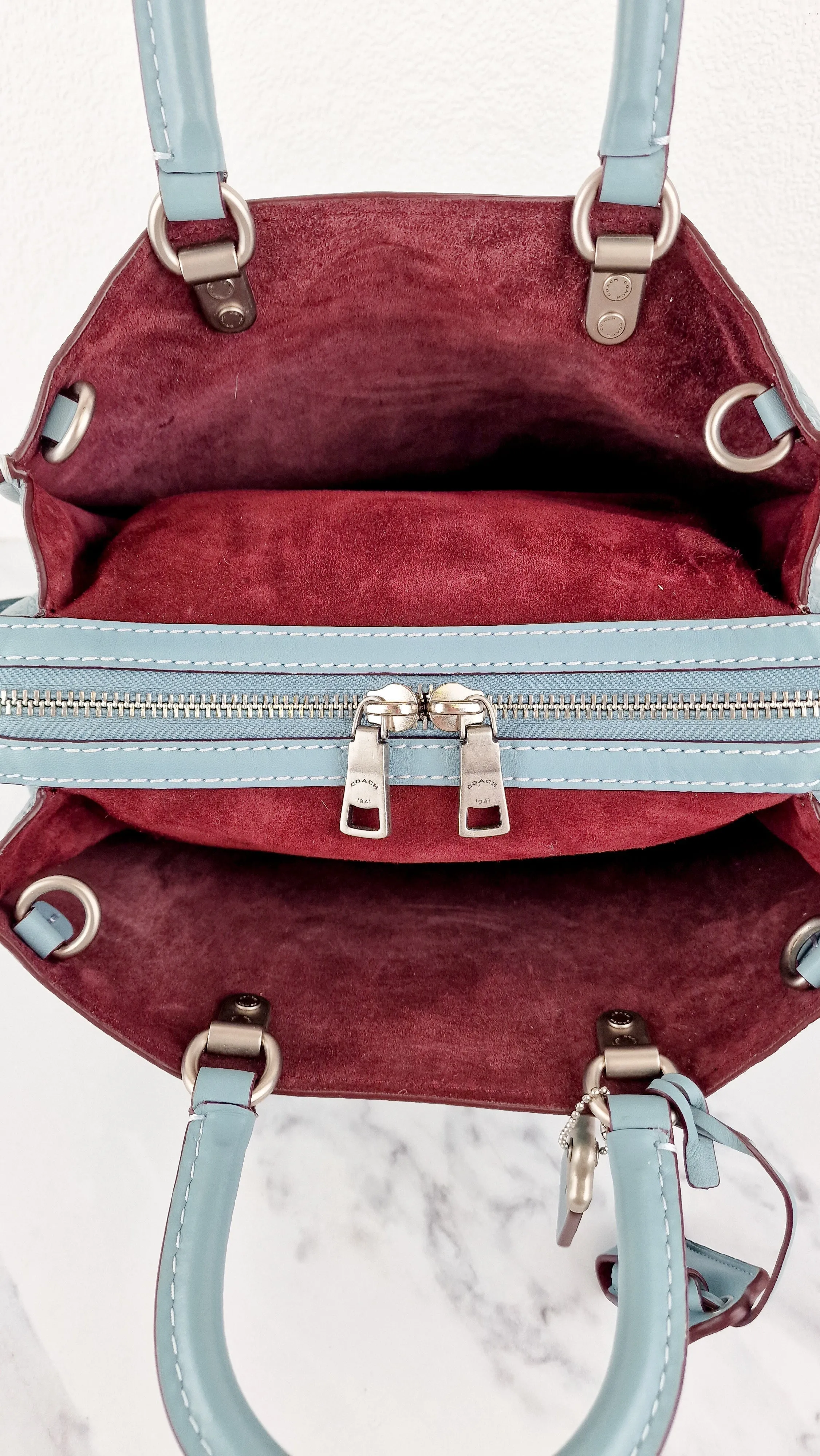 Coach 1941 Rogue 31 in Steel Blue Nickel Silver Hardware - Shoulder Bag Satchel - Coach 38124