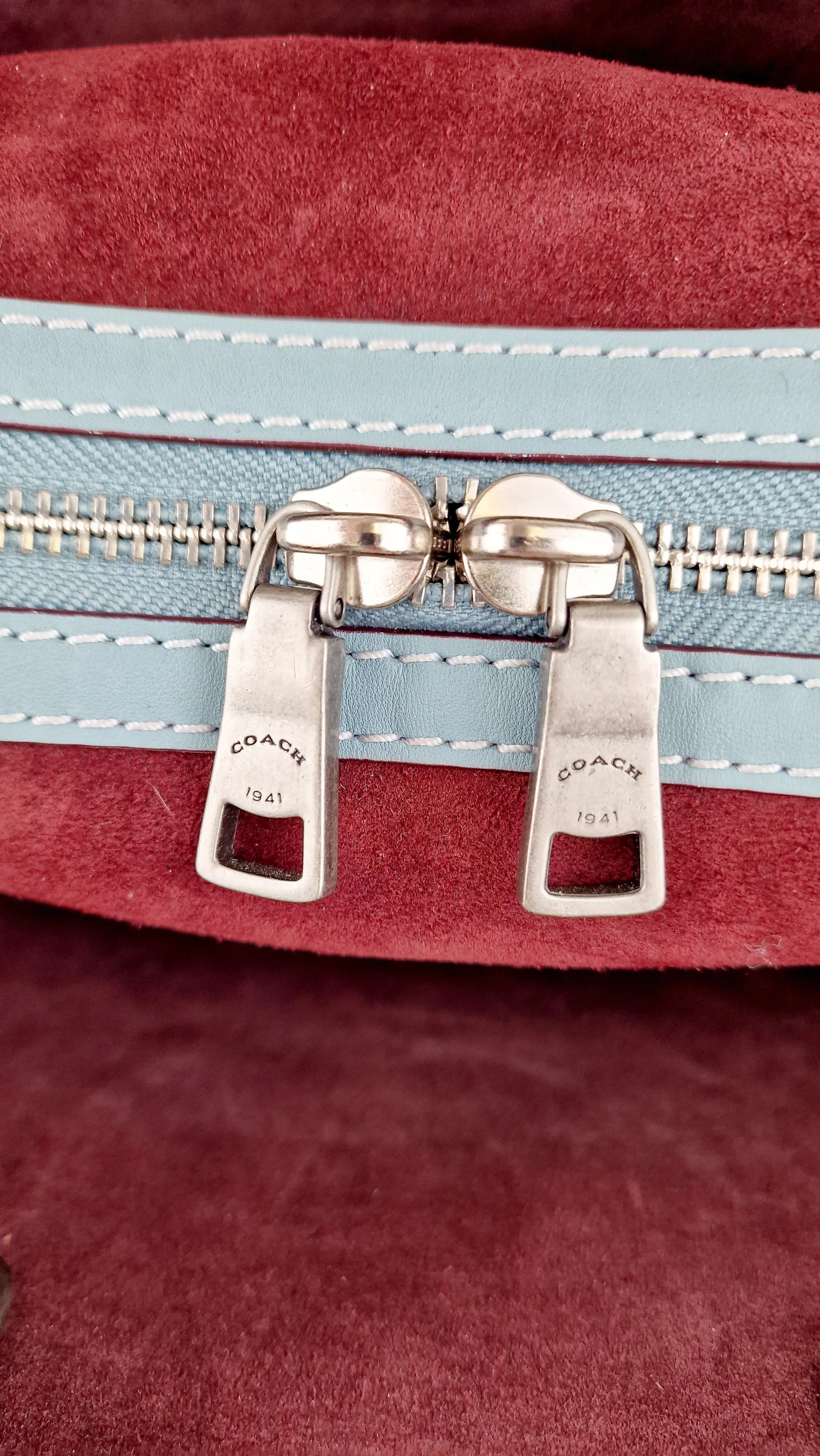 Coach 1941 Rogue 31 in Steel Blue Nickel Silver Hardware - Shoulder Bag Satchel - Coach 38124