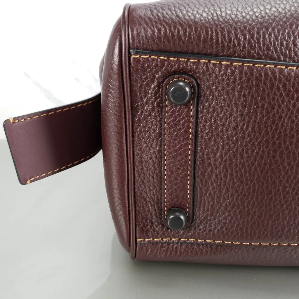Coach 1941 Rogue Satchel in Oxblood with Red Suede - Barrel Bag