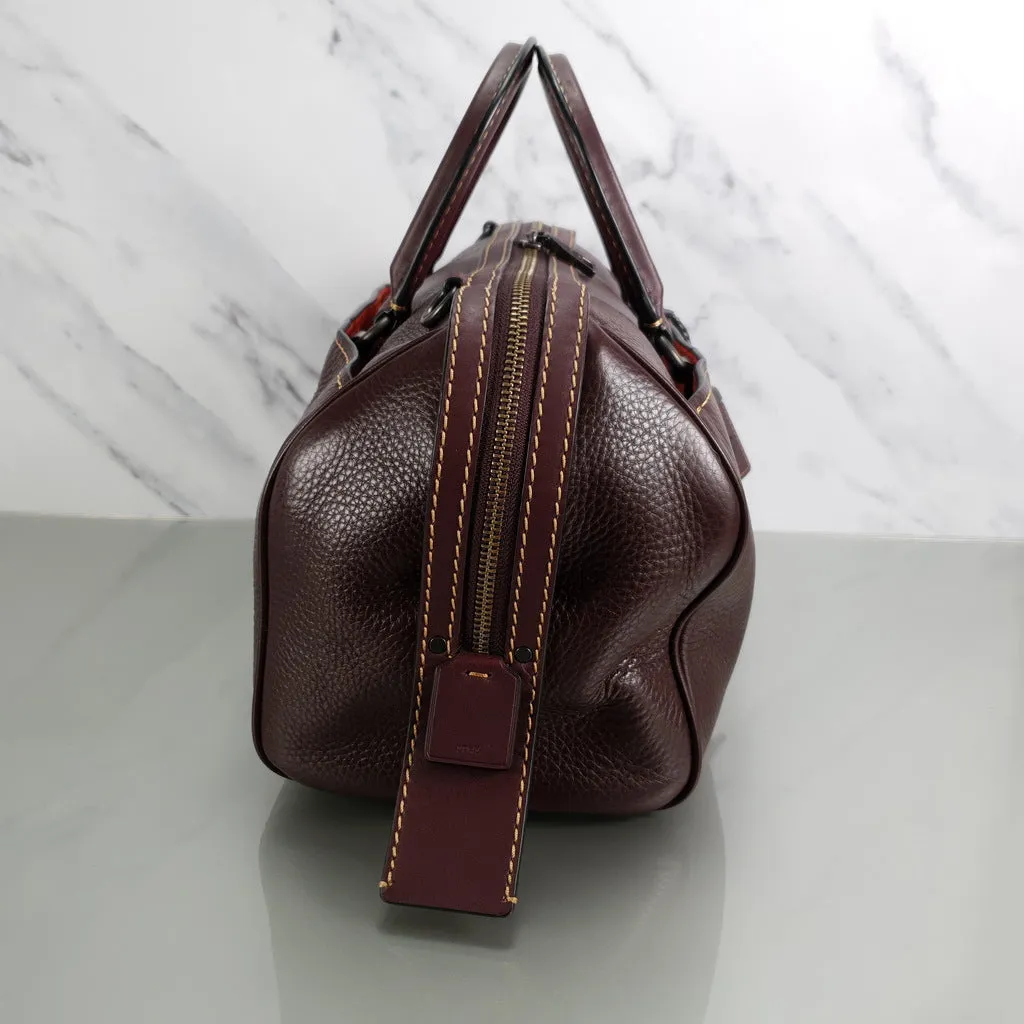 Coach 1941 Rogue Satchel in Oxblood with Red Suede - Barrel Bag