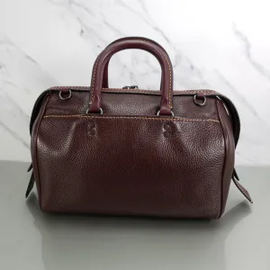 Coach 1941 Rogue Satchel in Oxblood with Red Suede - Barrel Bag