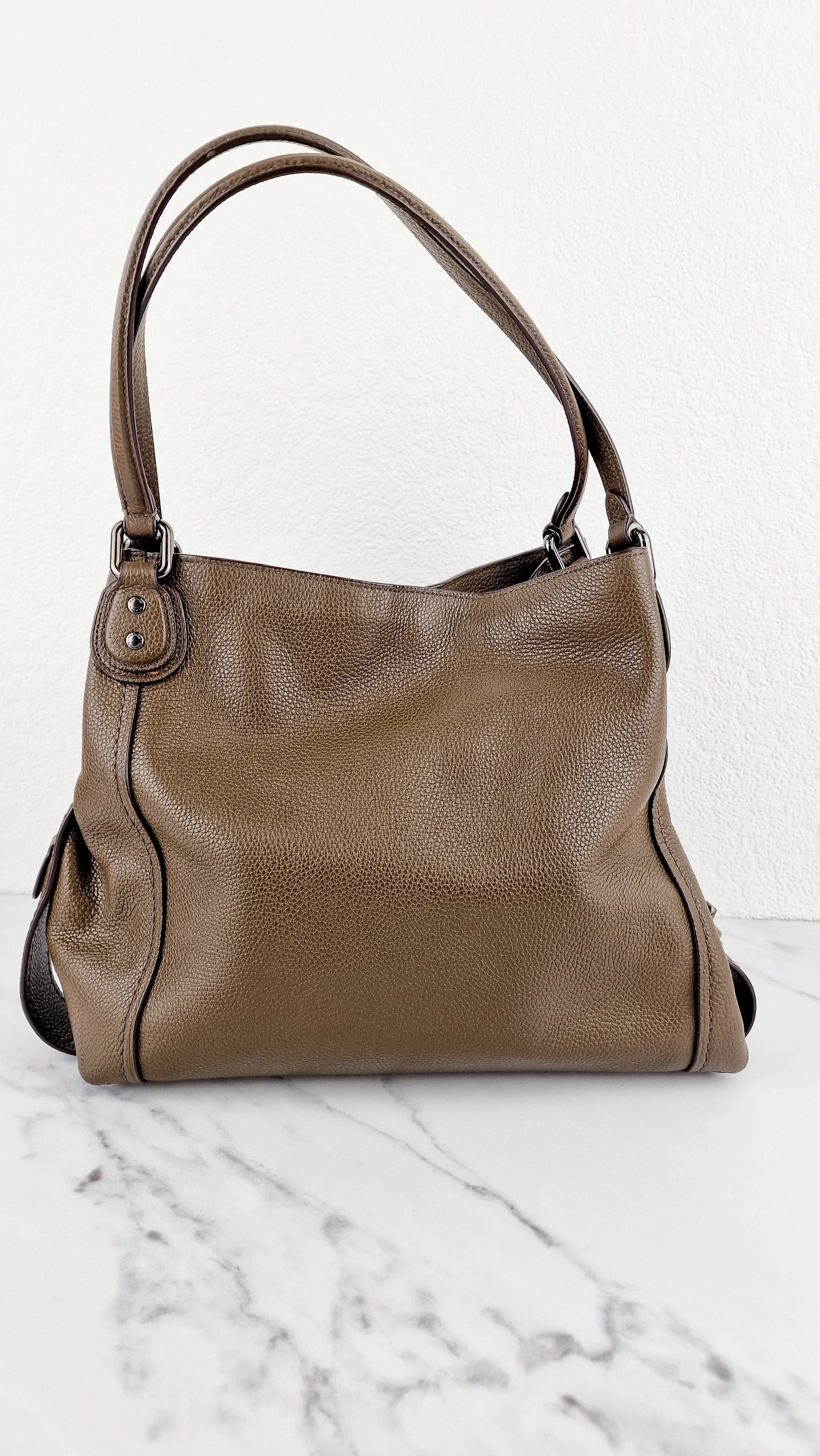 Coach Edie 31 Shoulder Bag in Brown Pebble Leather - Handbag Coach 57125