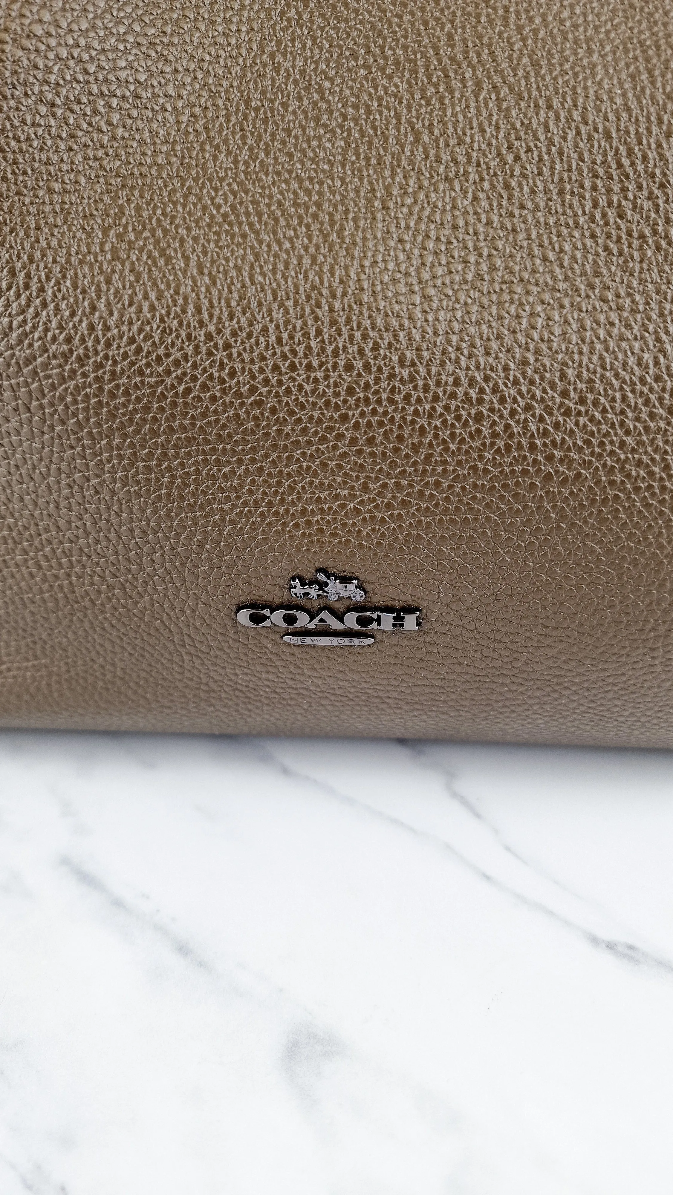Coach Edie 31 Shoulder Bag in Brown Pebble Leather - Handbag Coach 57125