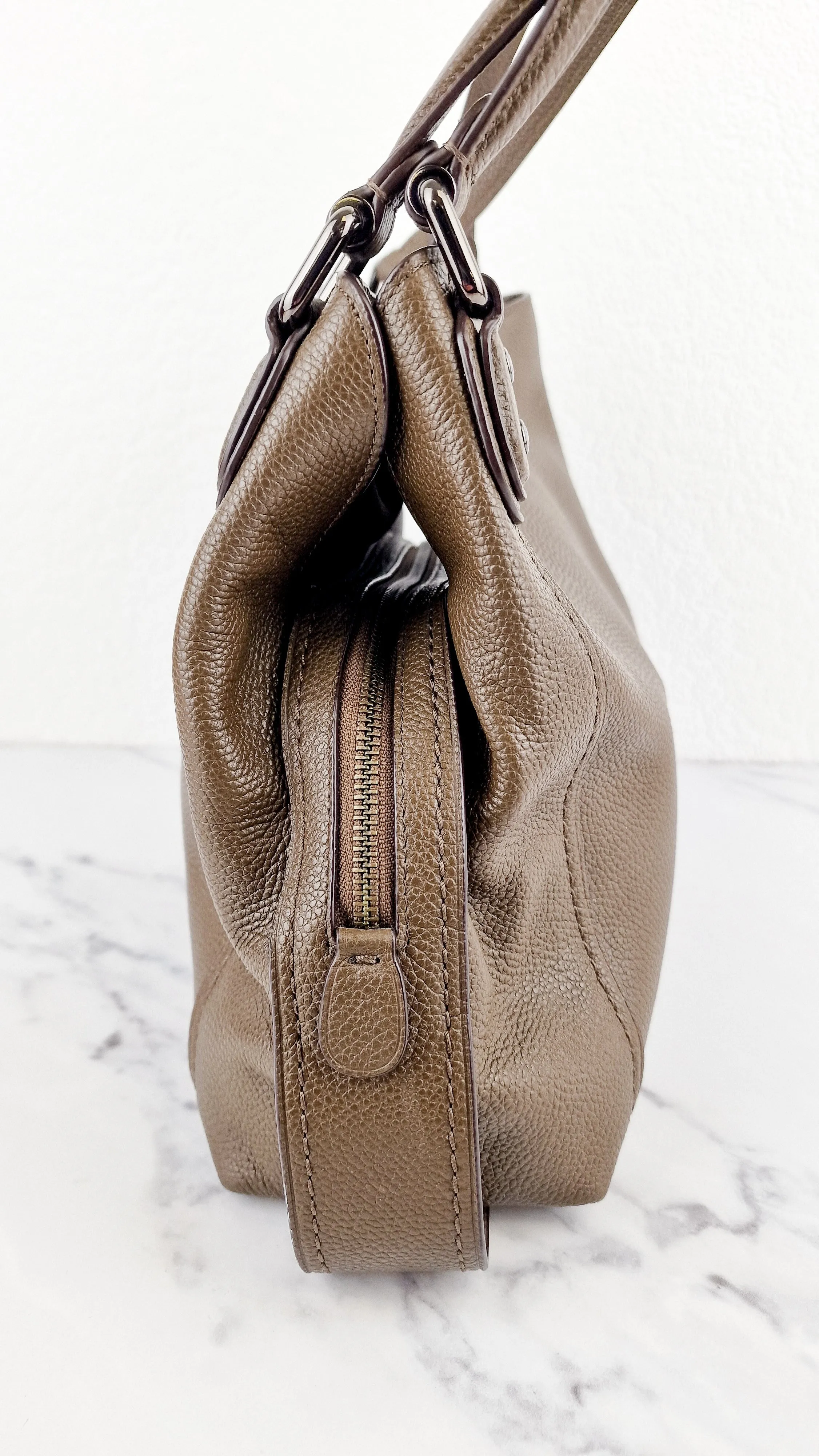 Coach Edie 31 Shoulder Bag in Brown Pebble Leather - Handbag Coach 57125