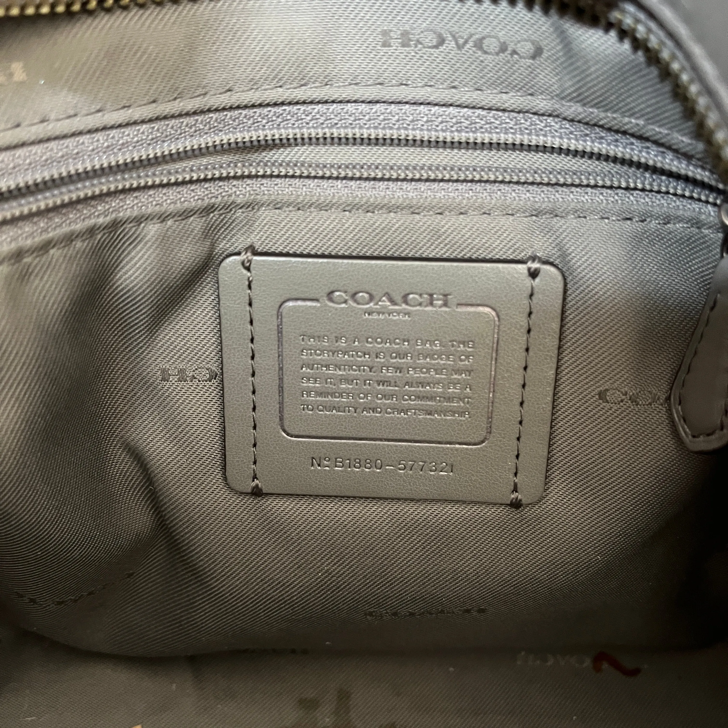 Coach Grey Leather Turnlock Tote Bag | Pre Loved |