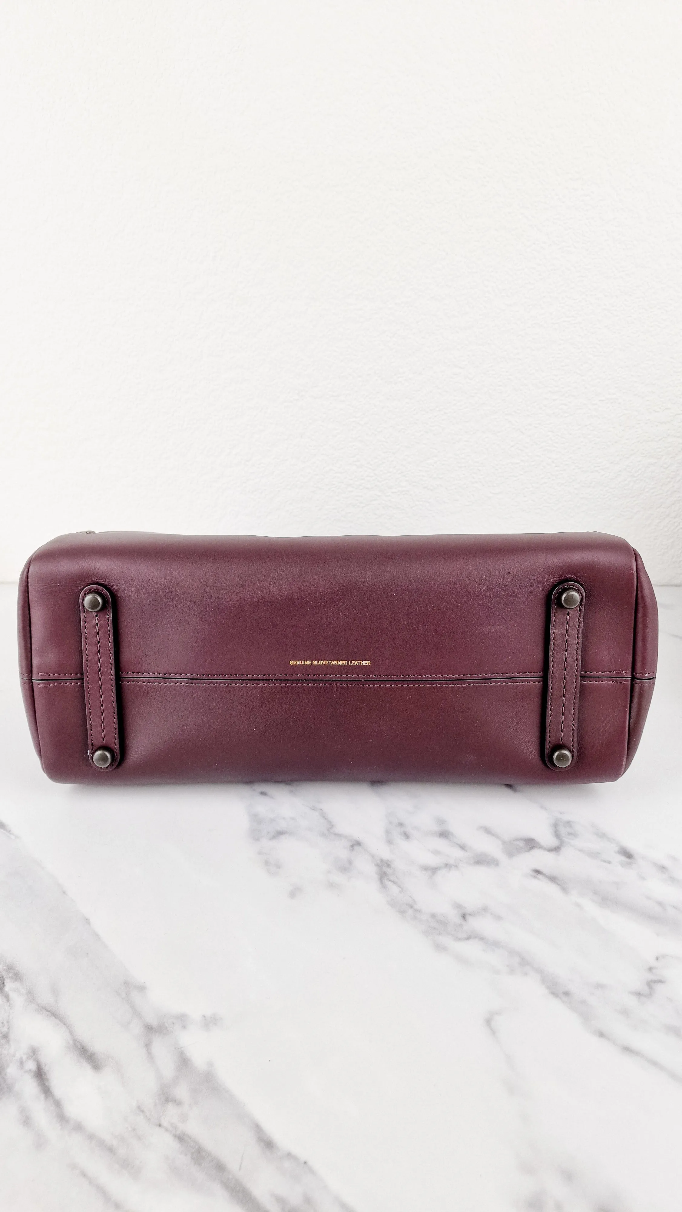 Coach Mason Carryall in Oxblood Smooth Leather with Snakeskin C Turnlock - Coach 38717