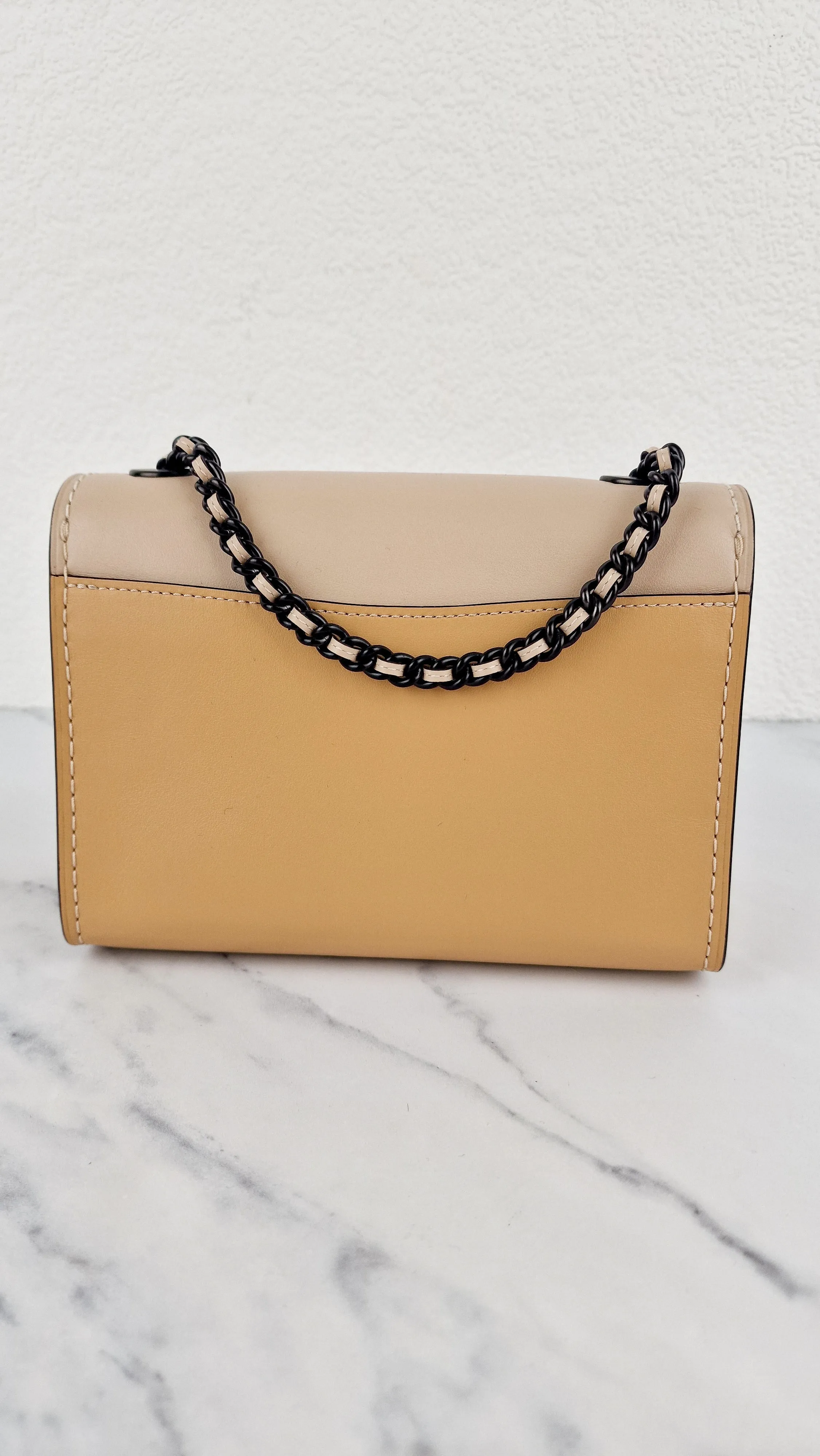 Coach Parker 18 Turnlock Leather & Suede Beechwood Beige - Shoulder Bag Crossbody Bag