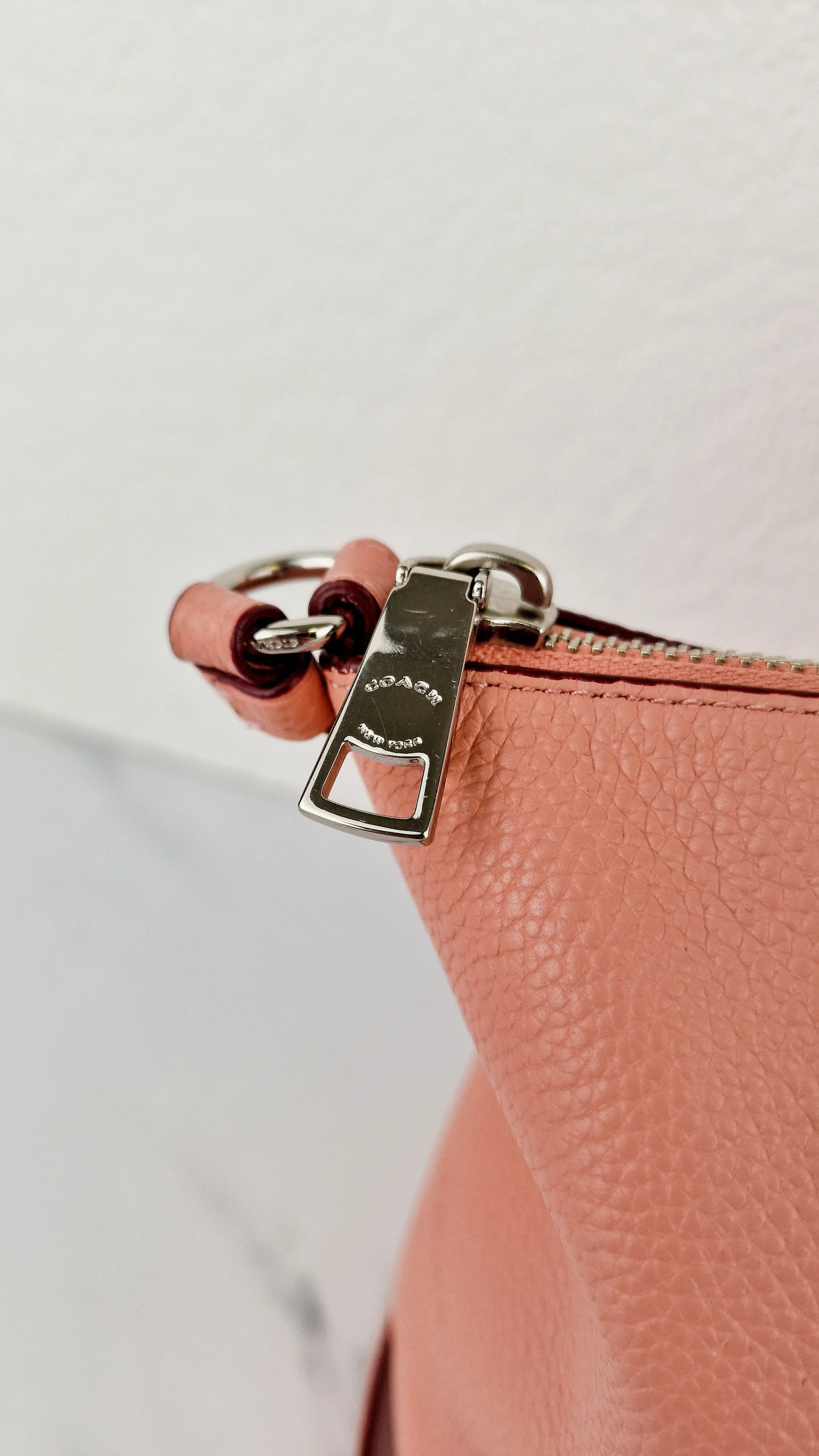 Coach Prairie Satchel in Peony Pink Pebble Leather - Zip Top Handbag - Coach 34340