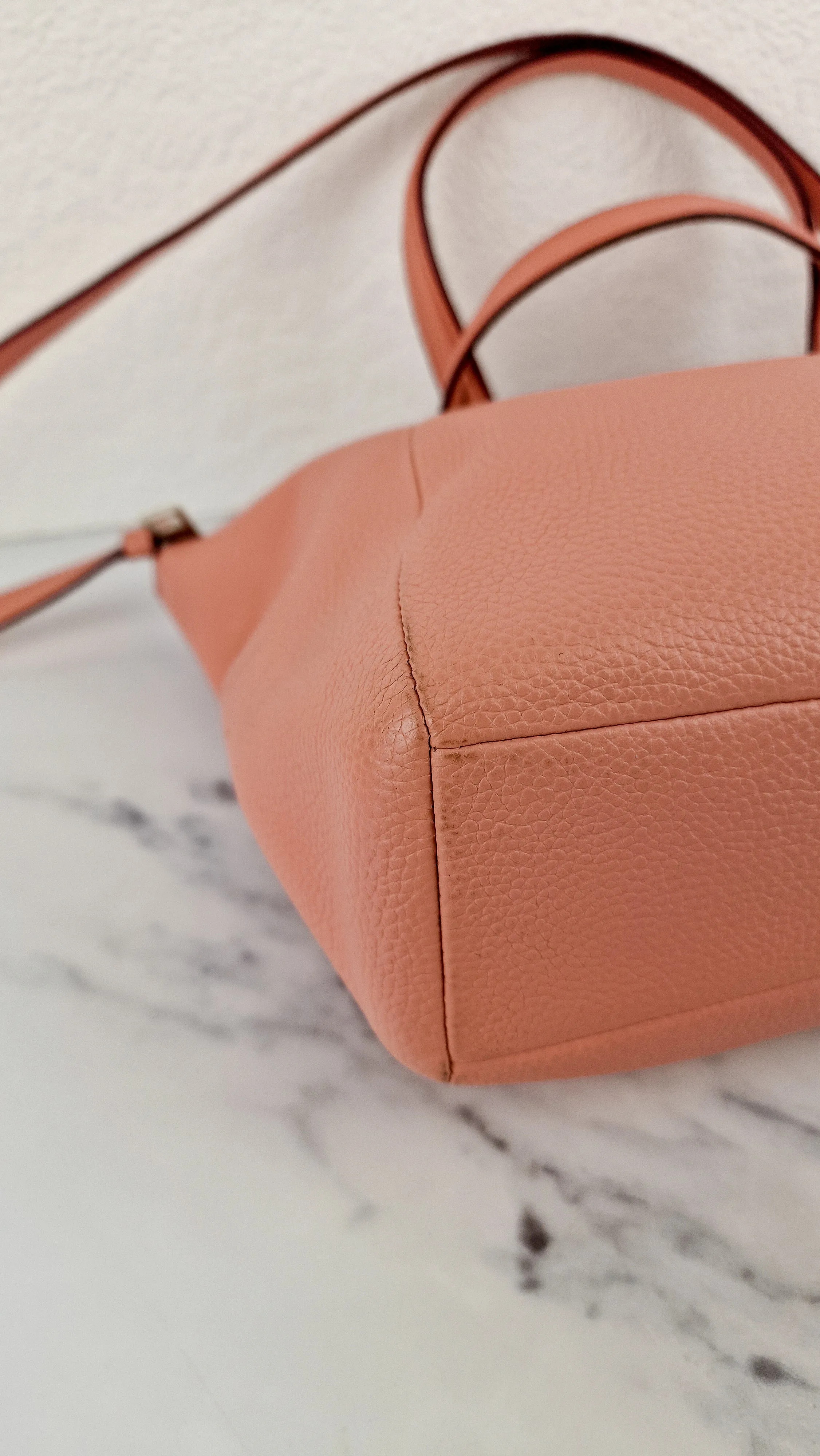 Coach Prairie Satchel in Peony Pink Pebble Leather - Zip Top Handbag - Coach 34340