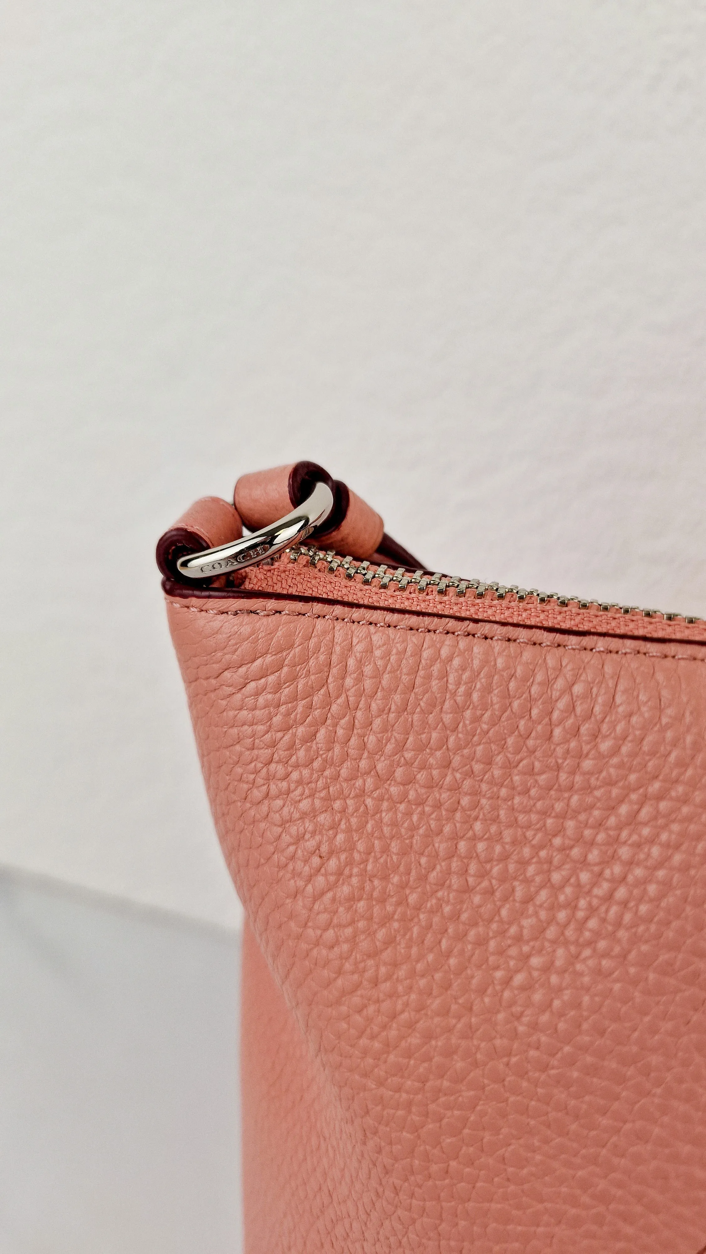 Coach Prairie Satchel in Peony Pink Pebble Leather - Zip Top Handbag - Coach 34340