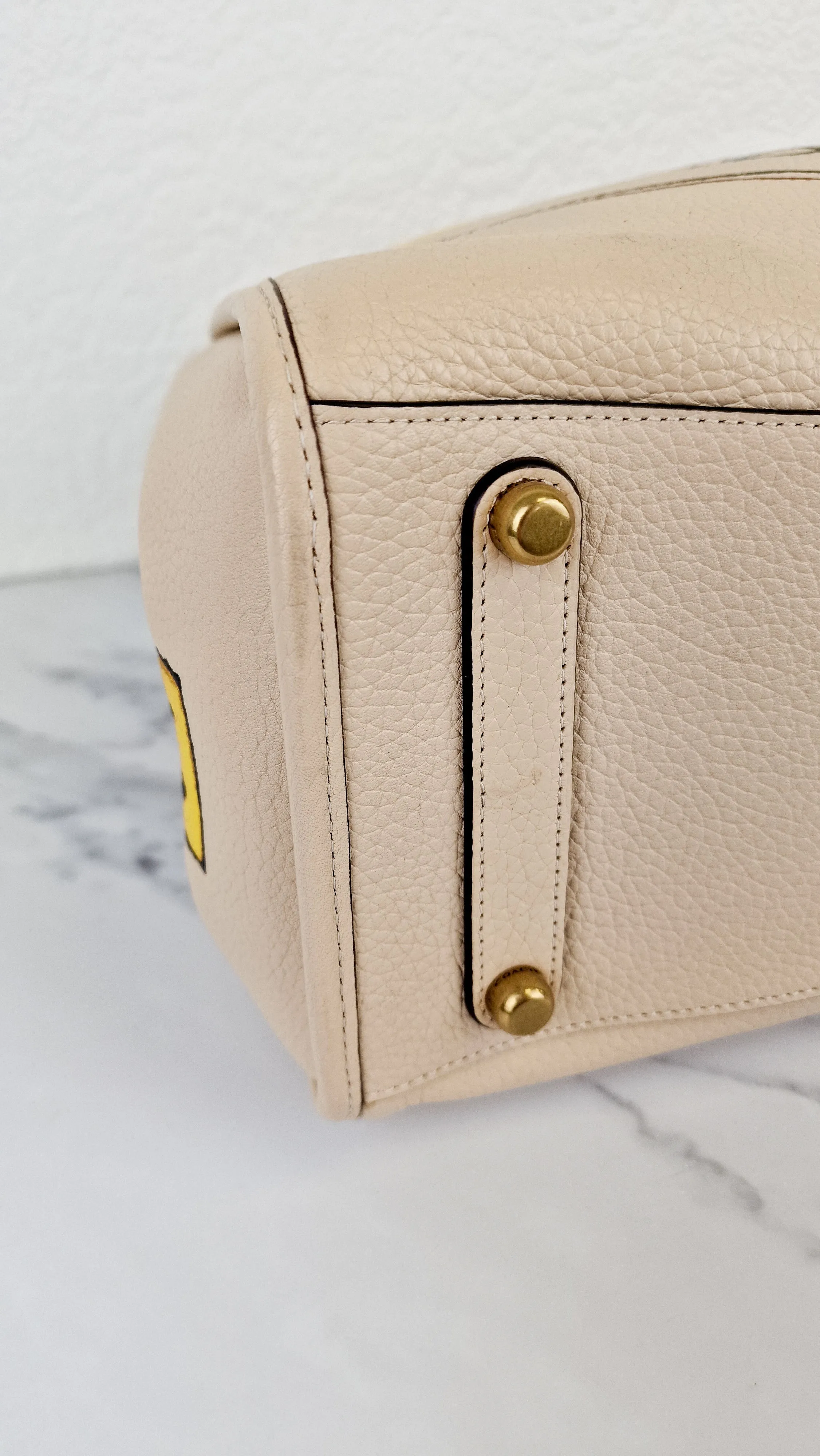 Coach Rogue 39 Jean-Michel Basquiat Bag in Ivory Pebble Leather with Snakeskin - Handbag Shoulder Bag - Coach 6877