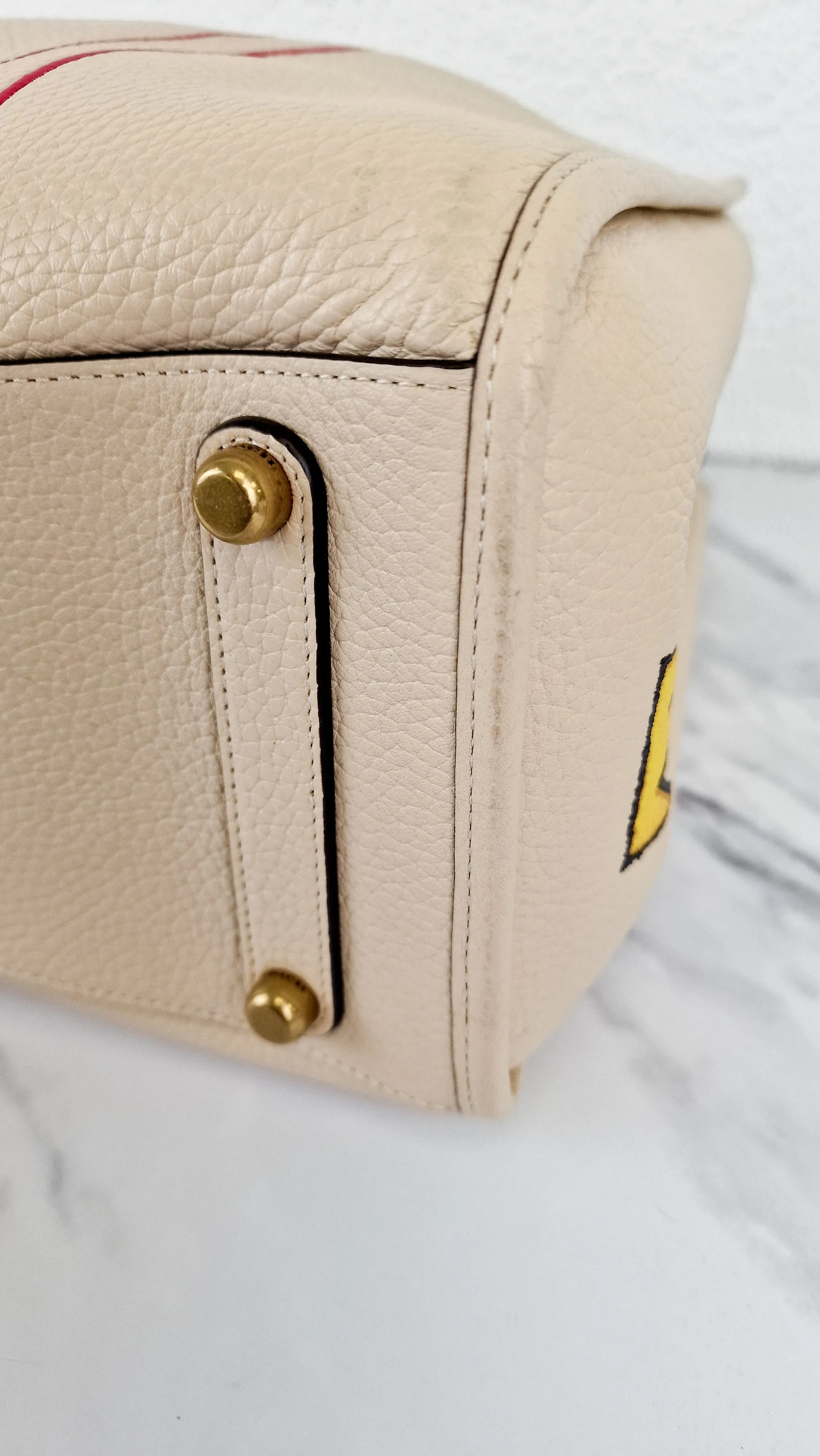 Coach Rogue 39 Jean-Michel Basquiat Bag in Ivory Pebble Leather with Snakeskin - Handbag Shoulder Bag - Coach 6877