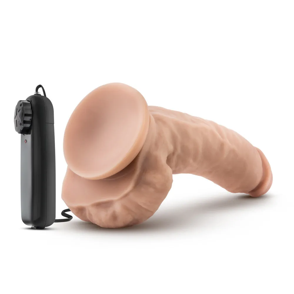 Coverboy™ By Blush® | Tennis Champ Realistic Vanilla 9-Inch Long Remote Control Vibrating Dildo With Suction Cup Base
