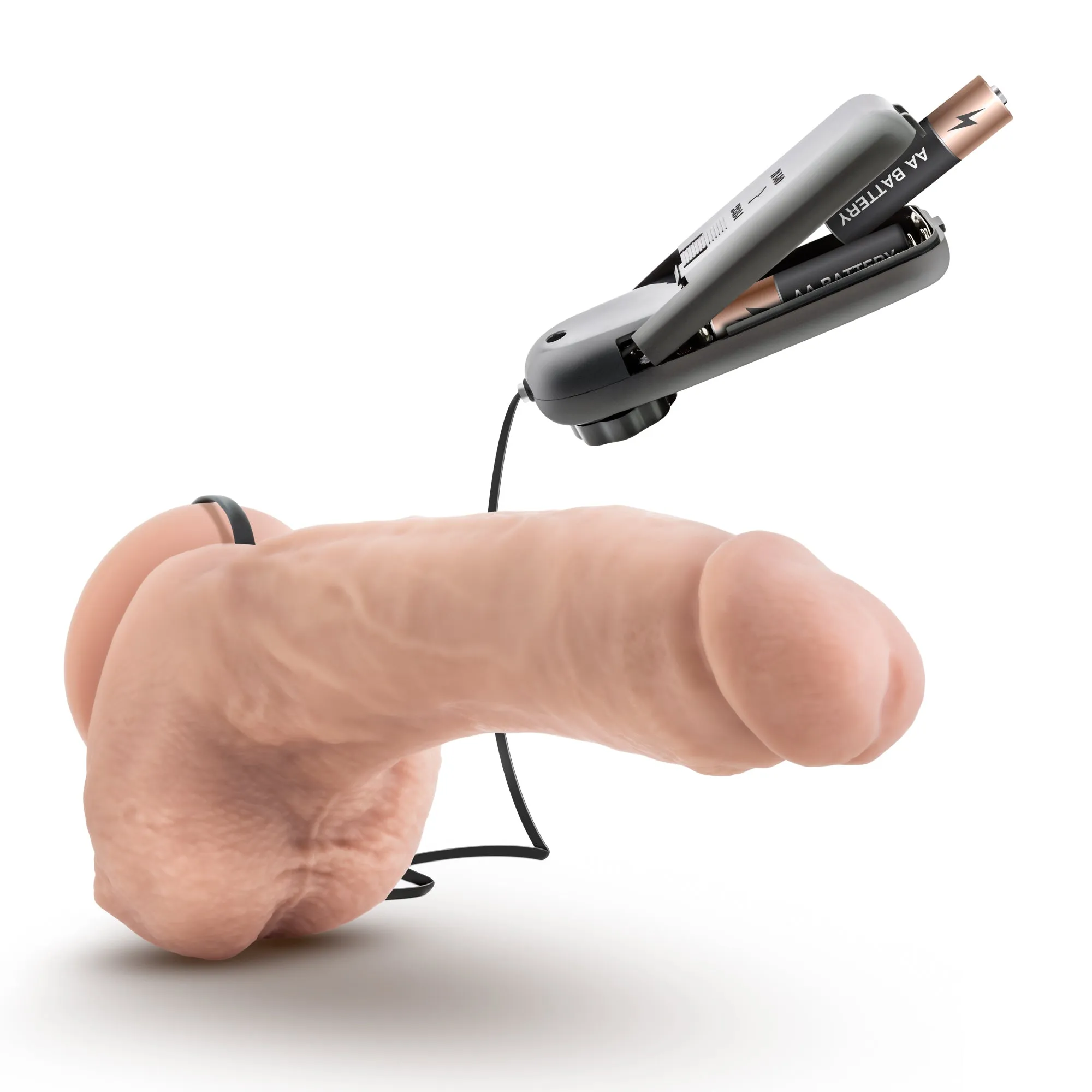 Coverboy™ By Blush® | Tennis Champ Realistic Vanilla 9-Inch Long Remote Control Vibrating Dildo With Suction Cup Base