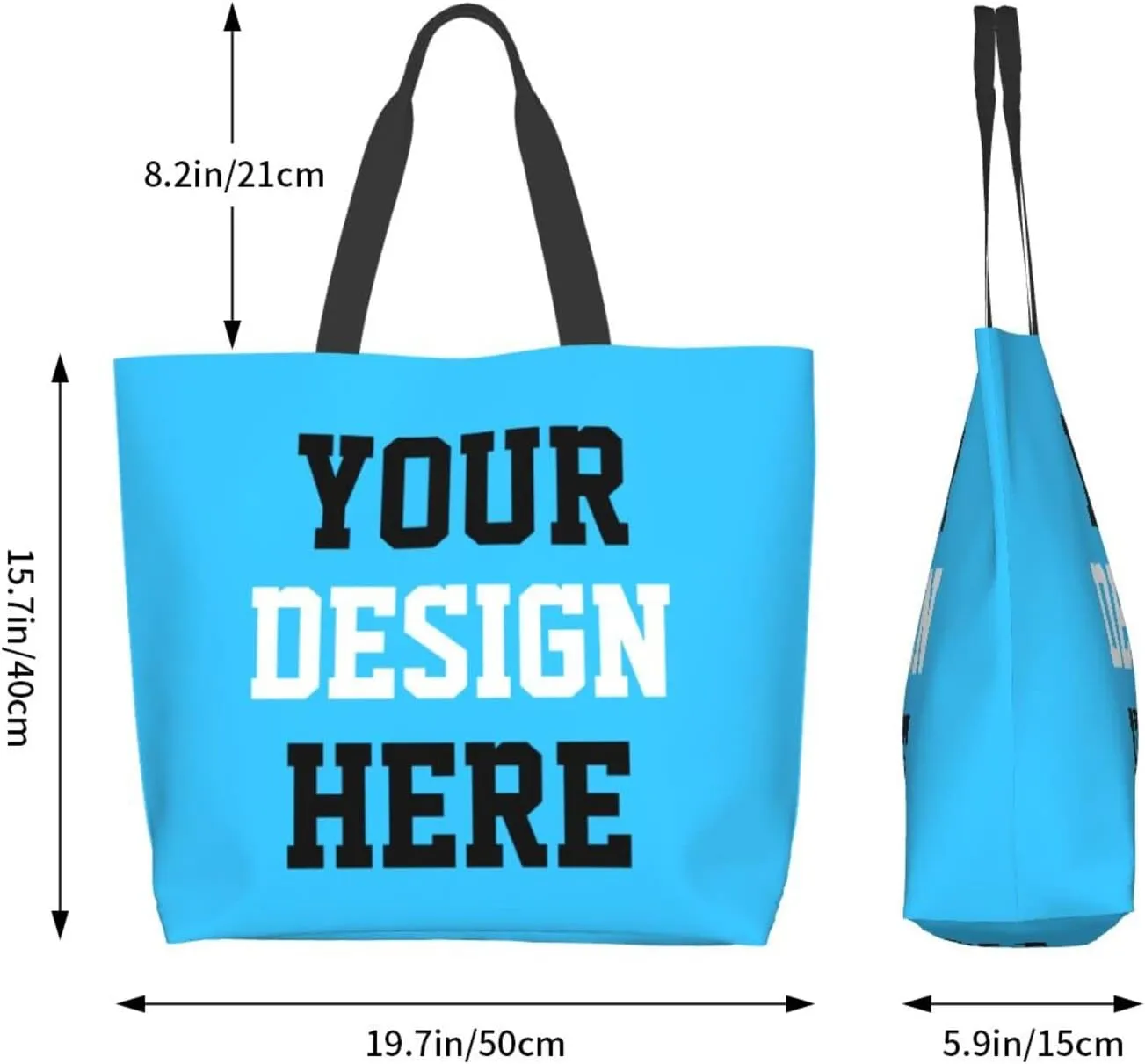 Custom Tote Bags Custom Bags With You Team Logo Text Picture Travel Business Shopping Women Teacher Personalized Shoulder Bag